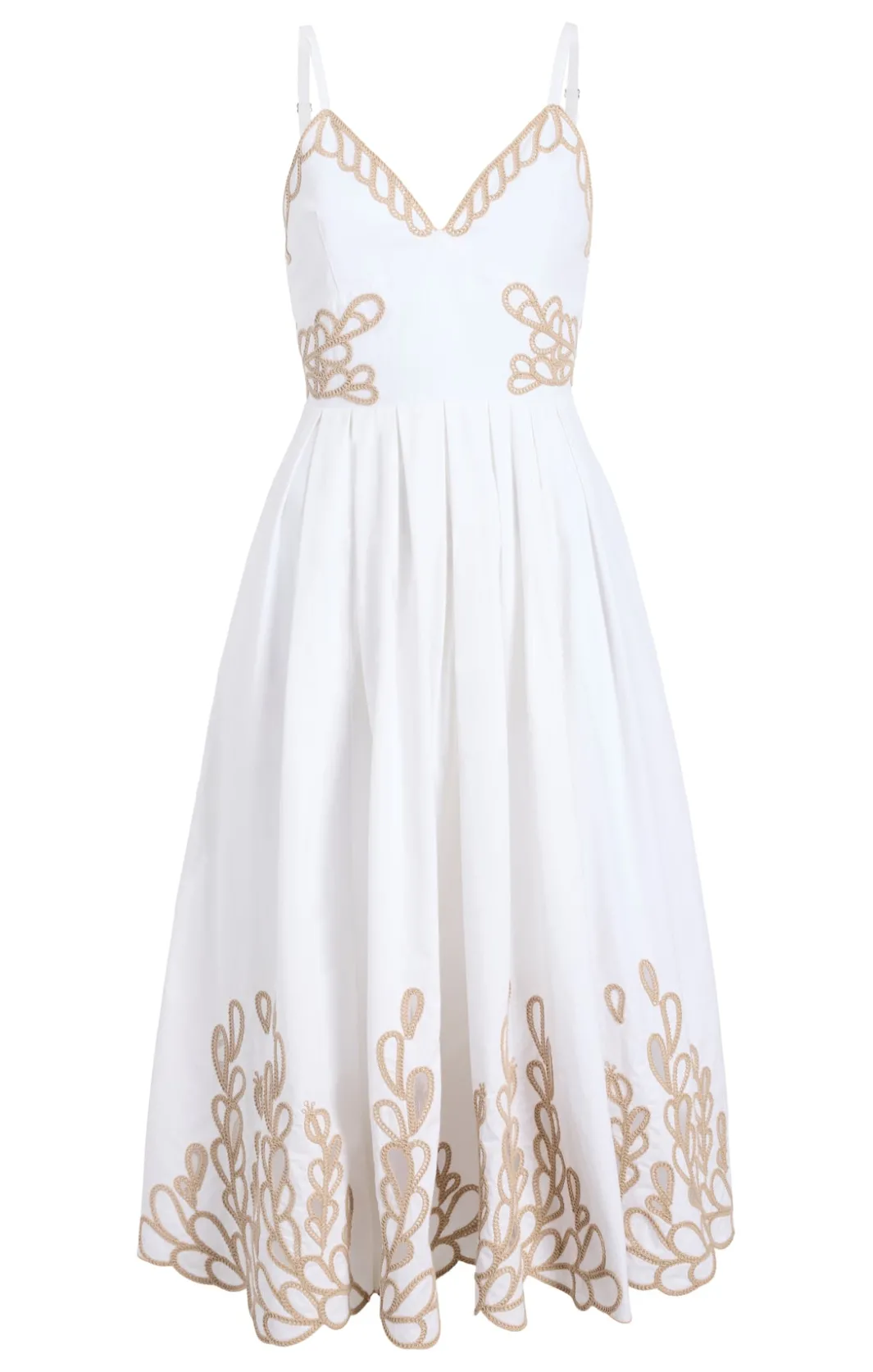 Midi<Cinq à Sept Maude Dress White/Khaki