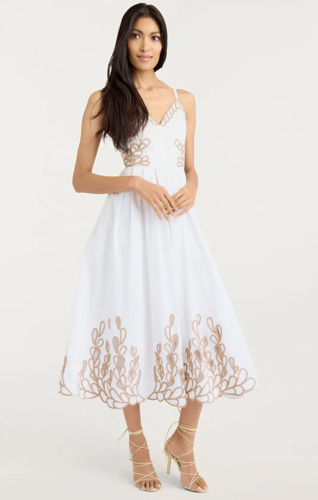 Midi<Cinq à Sept Maude Dress White/Khaki