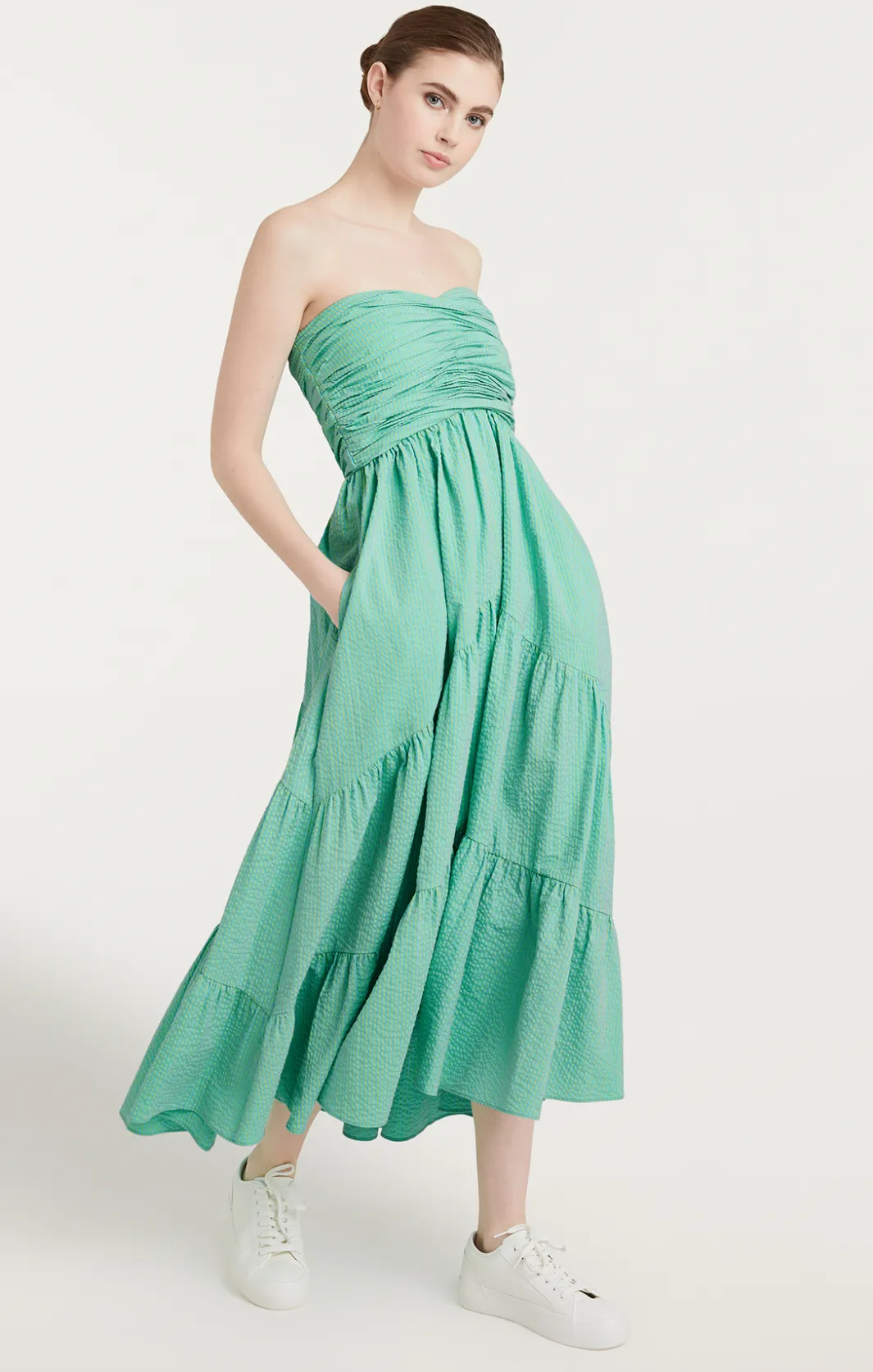 Midi<Cinq à Sept Maurice Dress Cyan/LimaBean