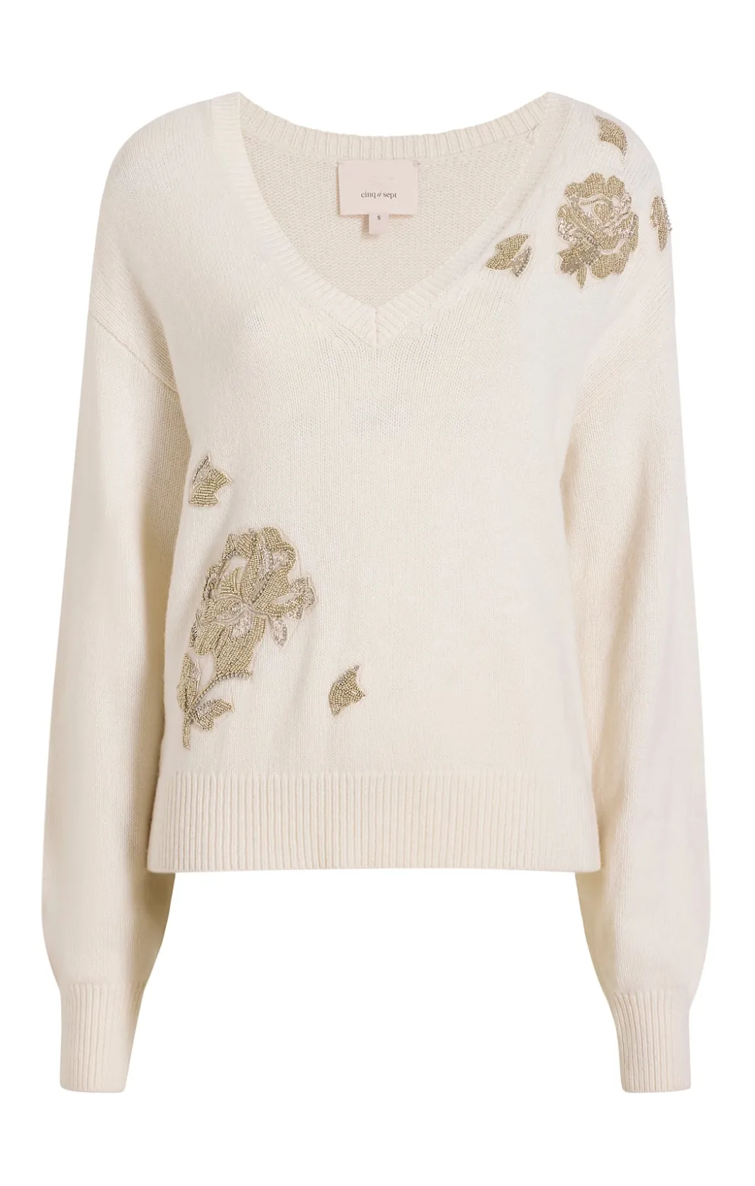 Sweaters & Knits | Sweaters & Knits<Cinq à Sept Maybelline Pullover Ivory/silver