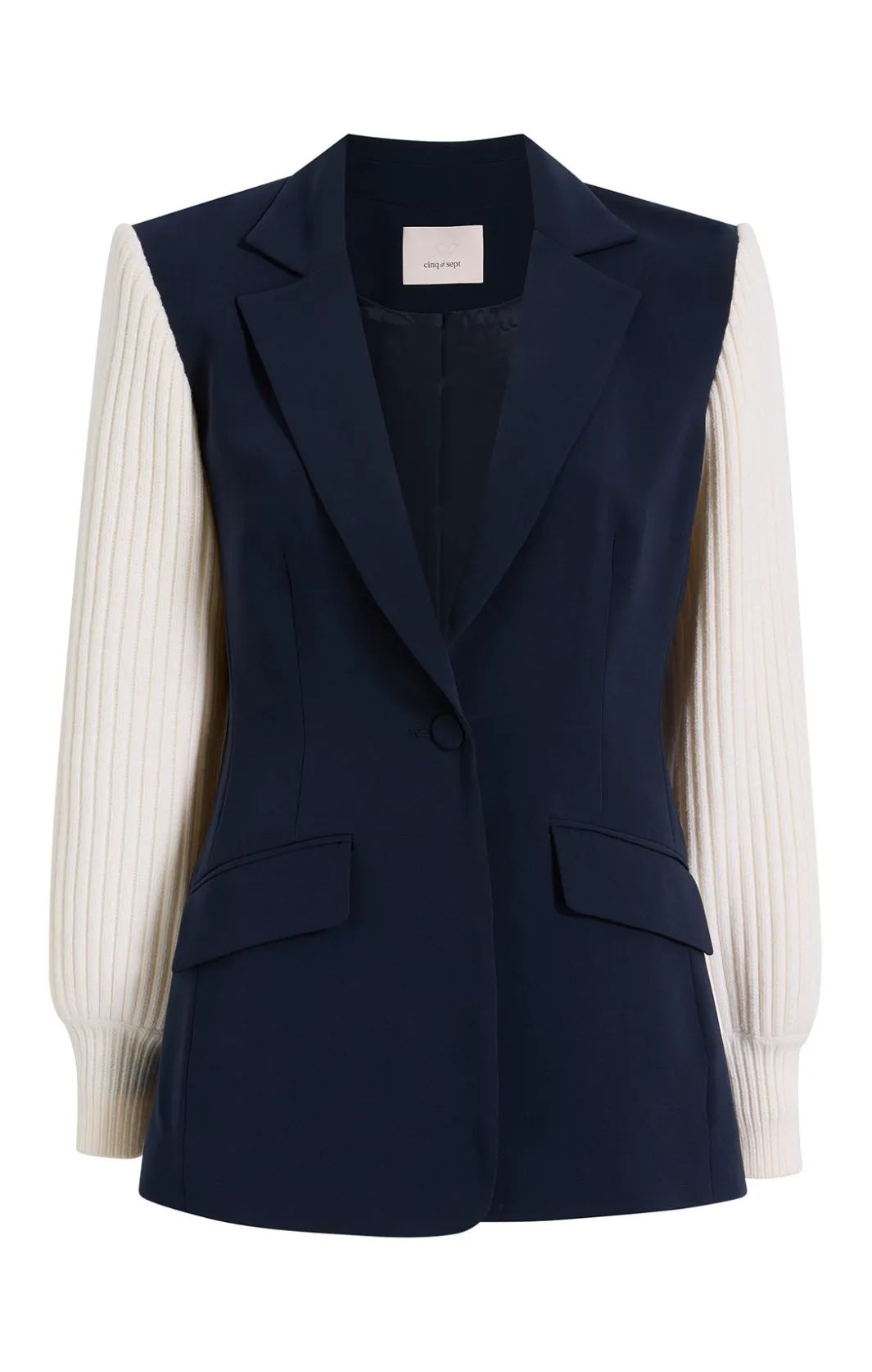 Jackets<Cinq à Sept Melina Blazer Navy/Ivory