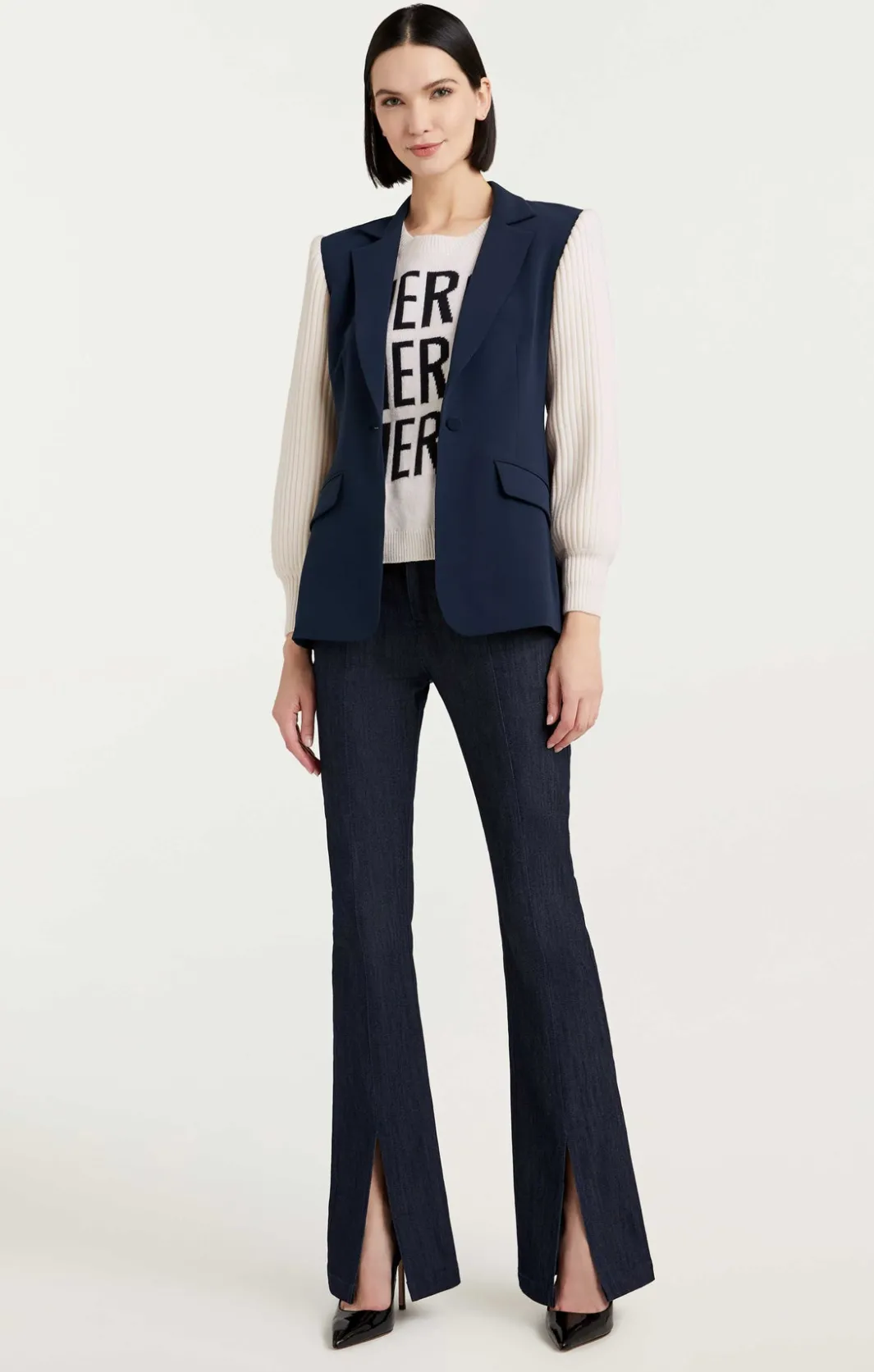 Jackets<Cinq à Sept Melina Blazer Navy/Ivory