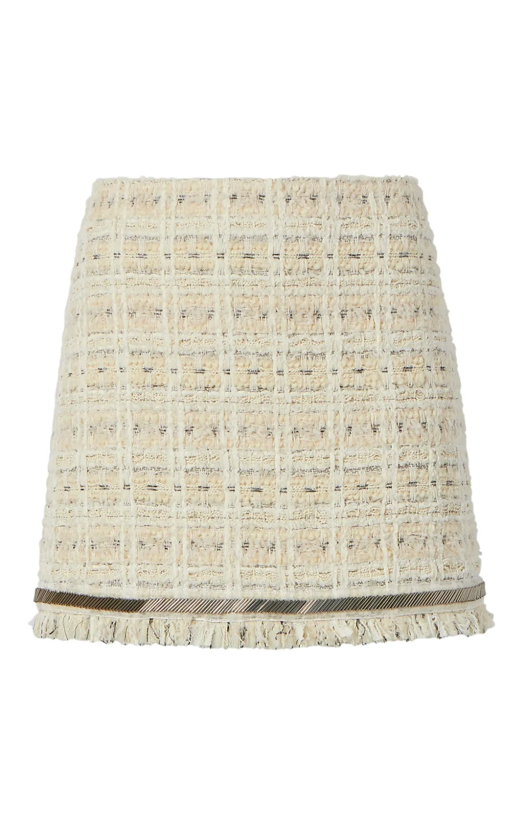 Skirts<Cinq à Sept Metallic Beaded Doris Skirt Ivory