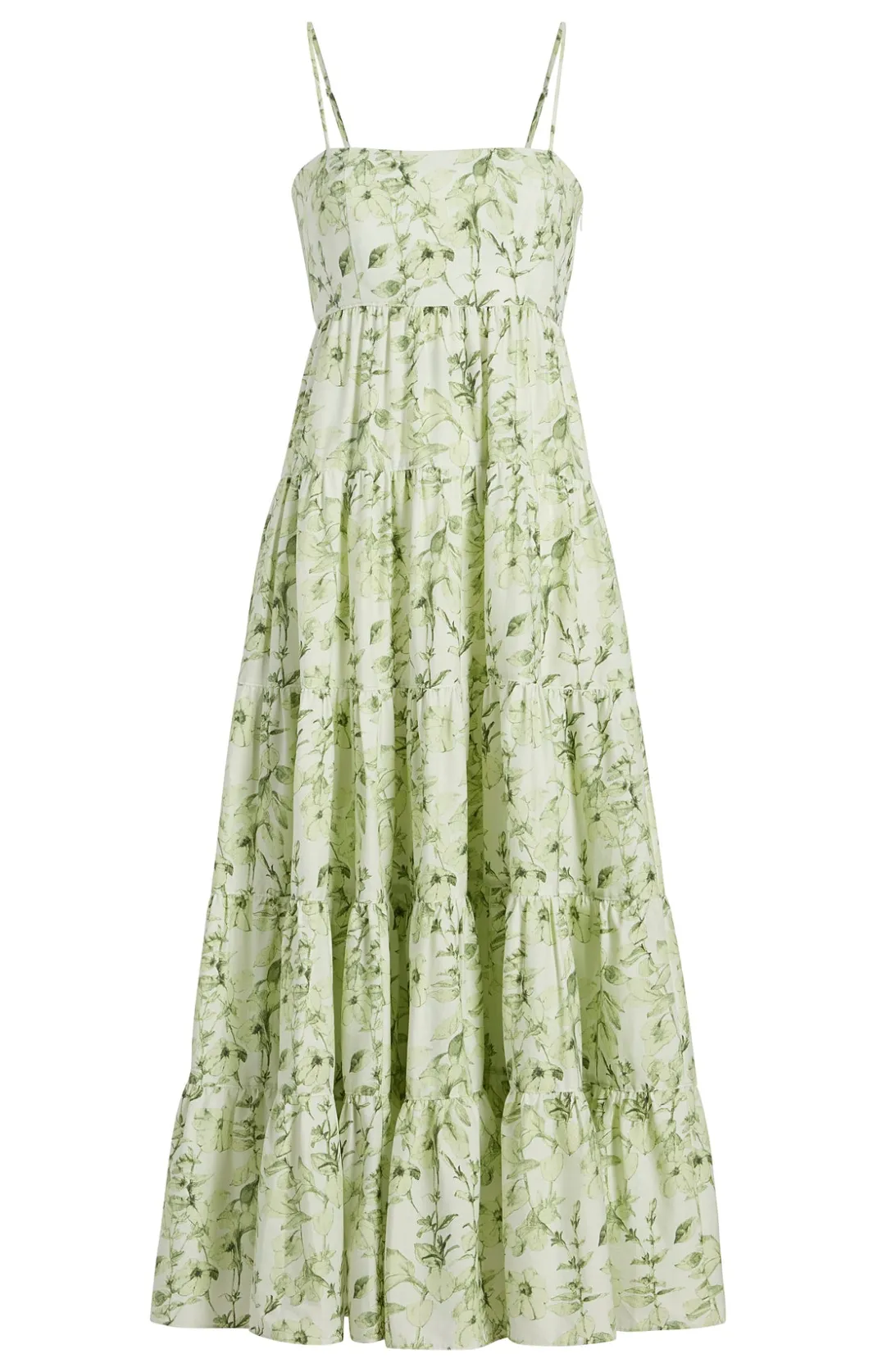 Midi<Cinq à Sept Monochromatic Floral Gavin Dress FadedMintMulti