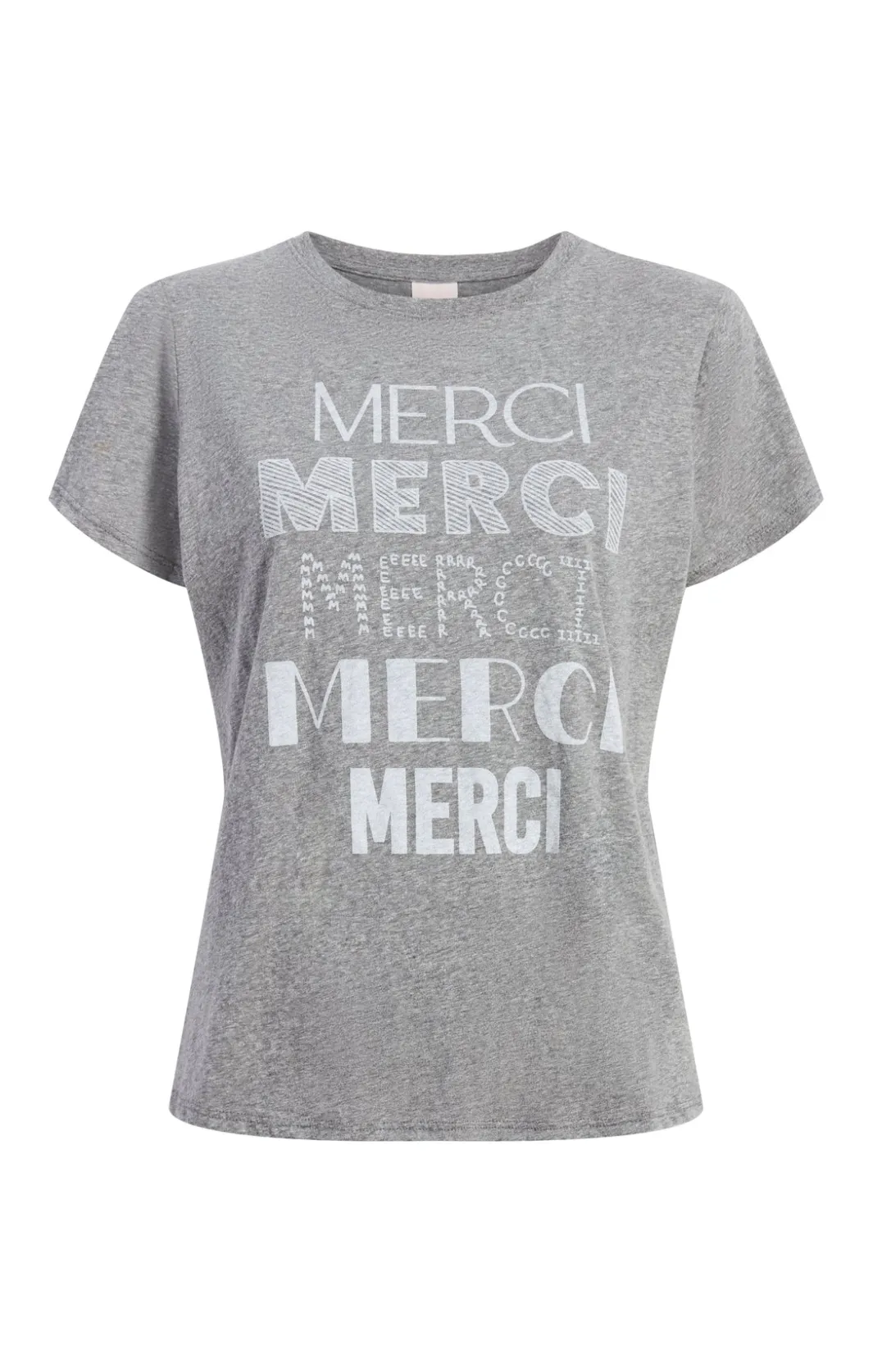 Tees & Pullovers<Cinq à Sept Multi Merci Tee HeatherGrey/White