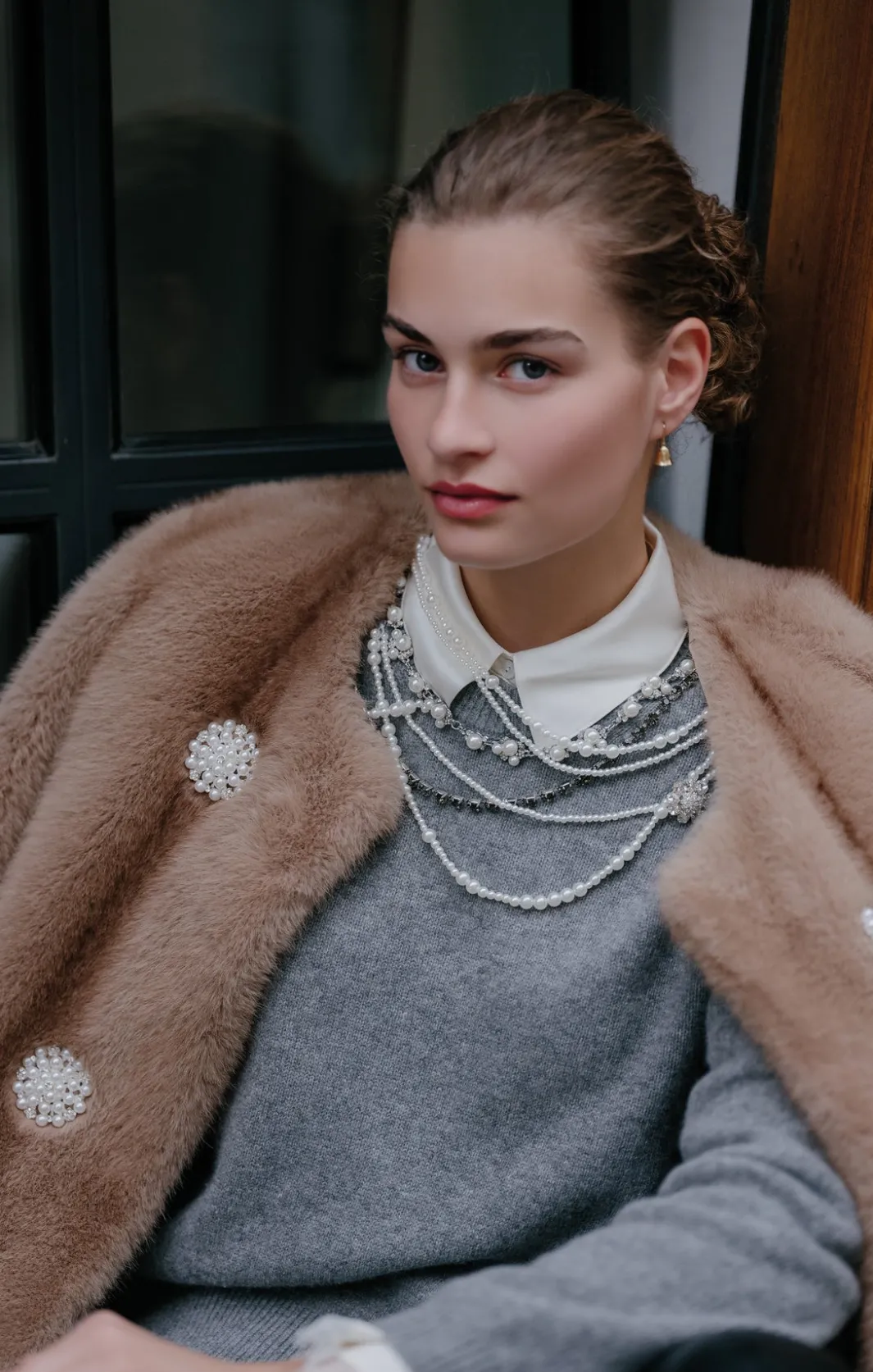 Long Sleeve Tops | Sweaters & Knits<Cinq à Sept Necklace Lilliana Pullover LightHeatherGrey