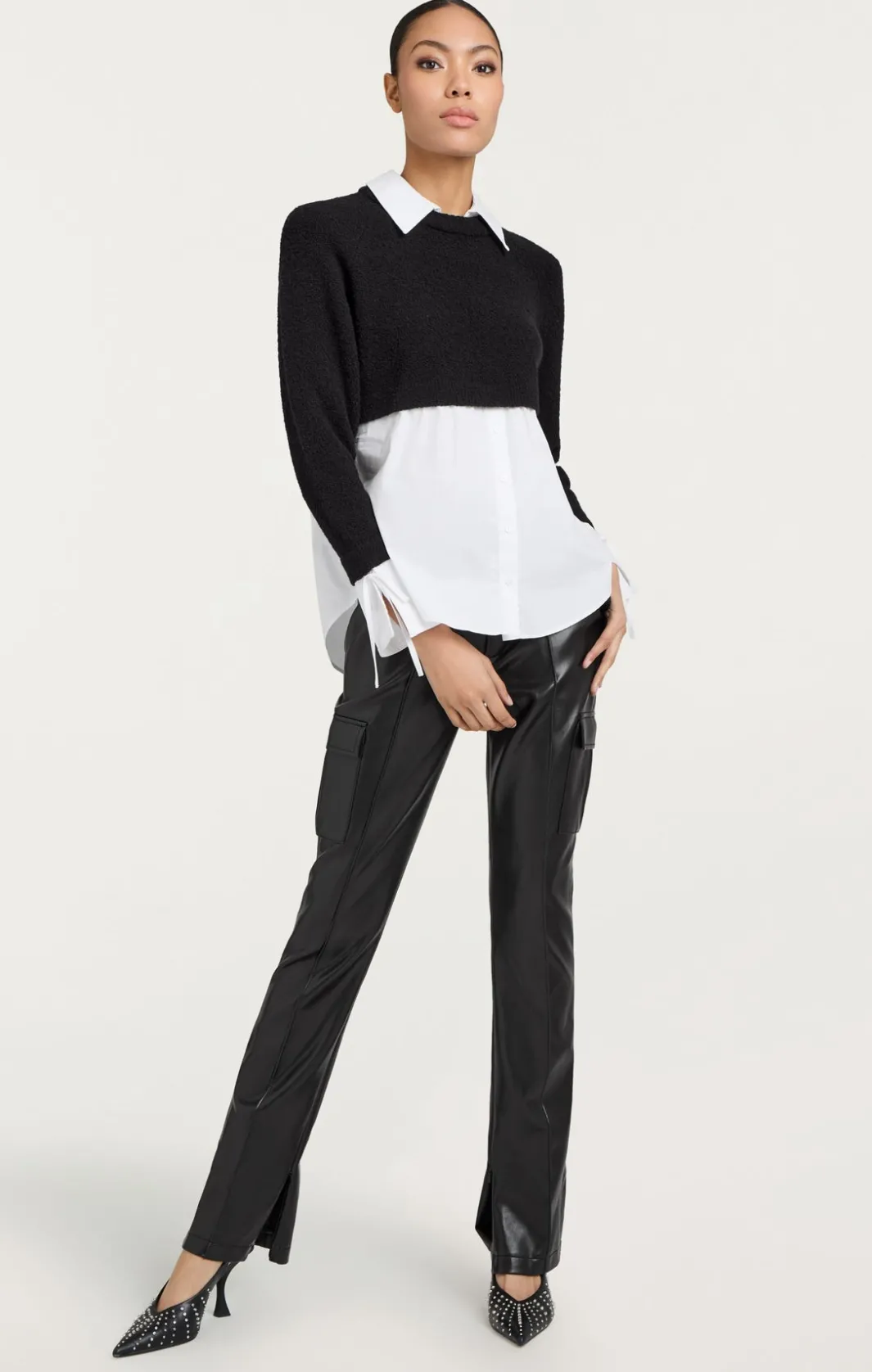 Long Sleeve Tops | Sweaters & Knits<Cinq à Sept Nelida Top Black/White