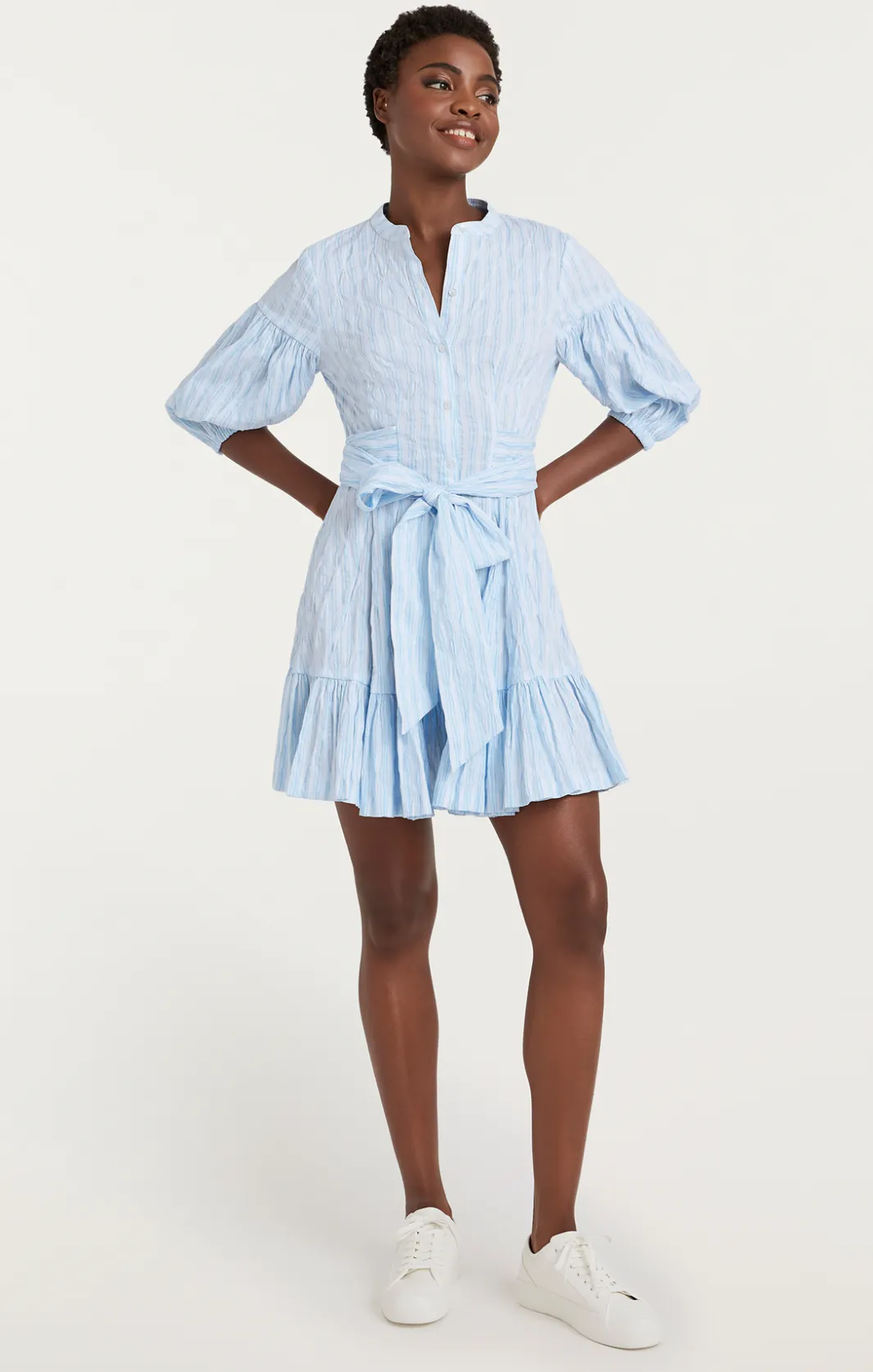 Mini<Cinq à Sept Nino Dress Skylight/White