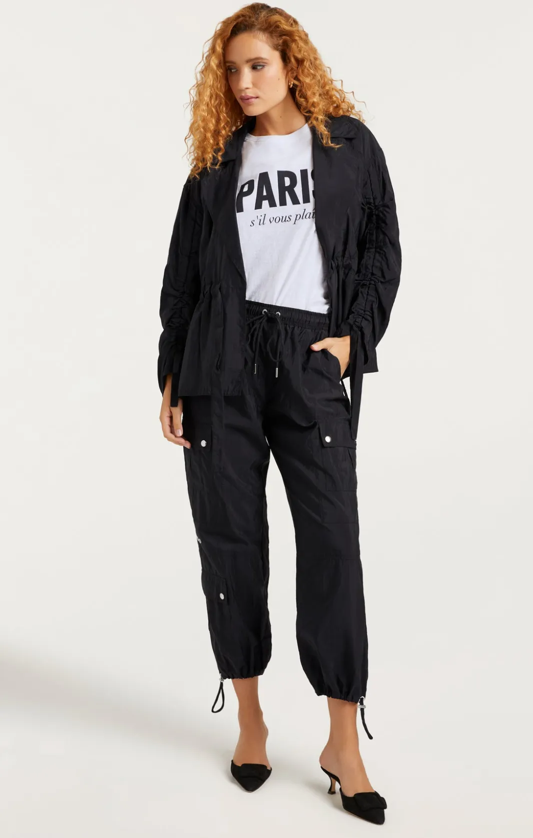 Pants<Cinq à Sept Nitsan Parachute Pant Black