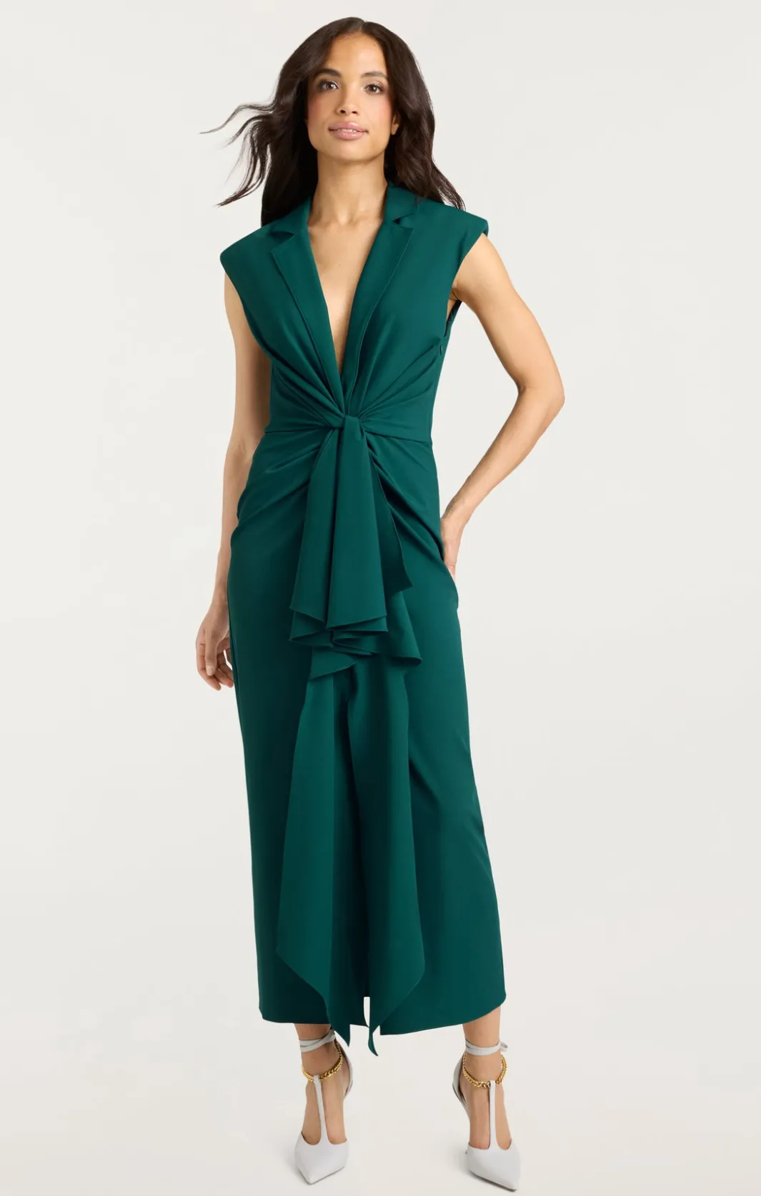 Midi | Cocktail & Evening<Cinq à Sept Padma Dress GreenOnyx