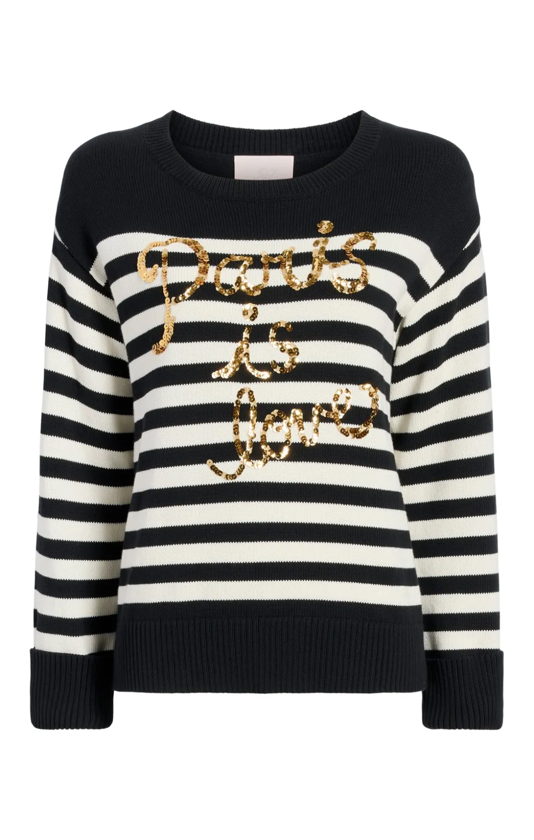 Sweaters & Knits | Sweaters & Knits<Cinq à Sept Paris Is Love Pullover Black/Ivory