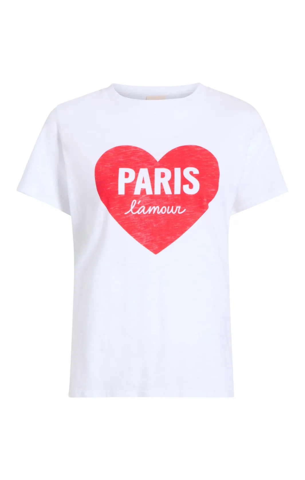 Tees & Pullovers<Cinq à Sept Paris Lamour Heart Tee White/Rose