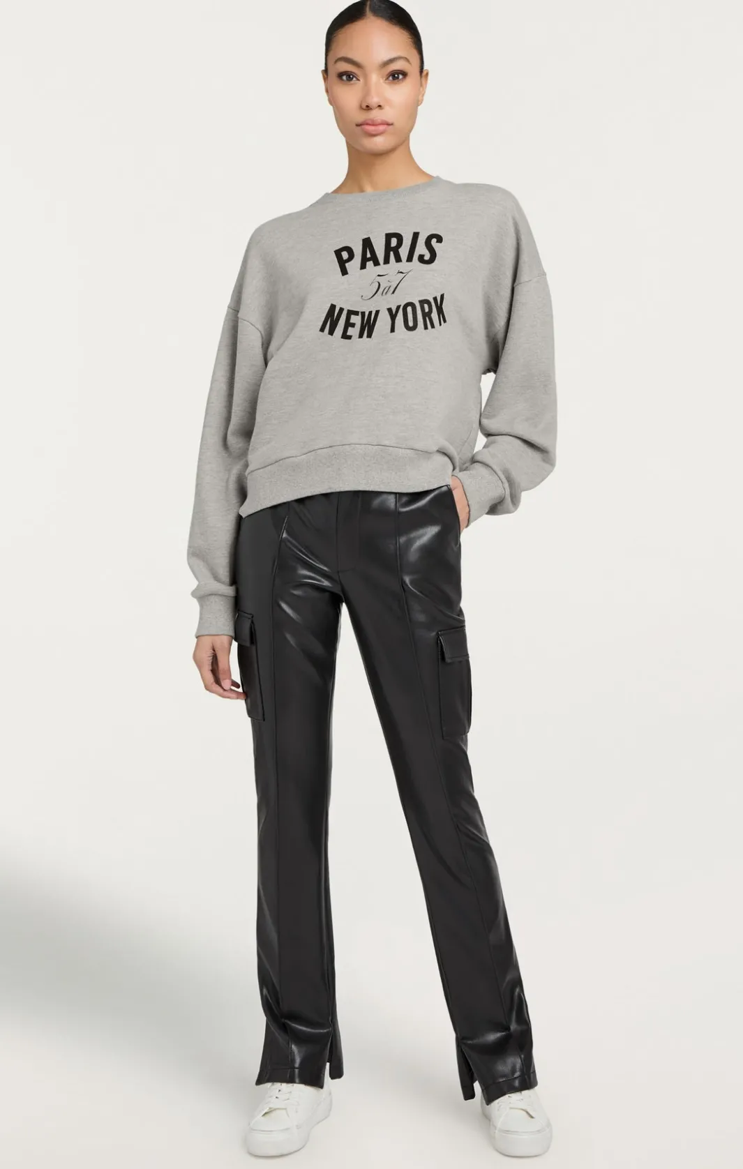 Long Sleeve Tops | Sweaters & Knits<Cinq à Sept Paris New York Brandy Pullover HeatherGrey/Black