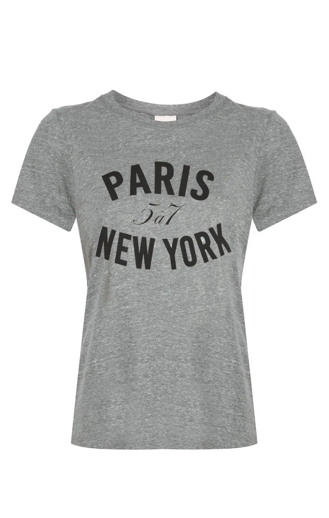 Tees & Pullovers<Cinq à Sept Paris New York Tee HeatherGrey/Black