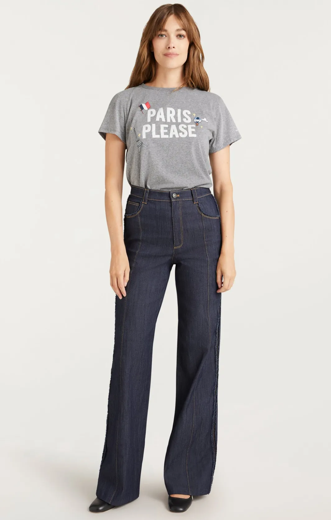 Tees & Pullovers<Cinq à Sept Paris Please Tee HeatherGrey/White