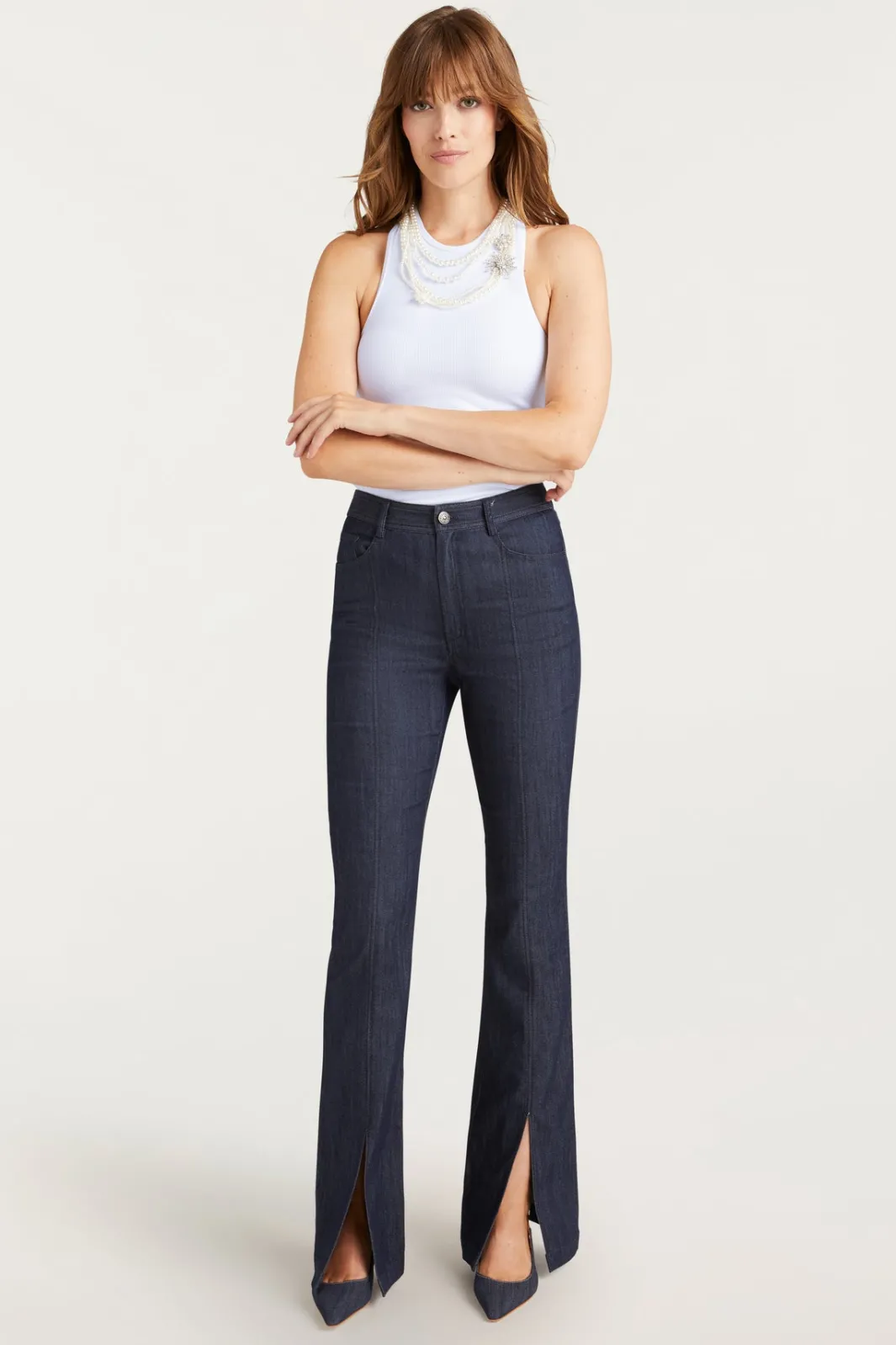Tank Tops & Camisoles<Cinq à Sept Pearl Chain Embellished Lizzie Tank White