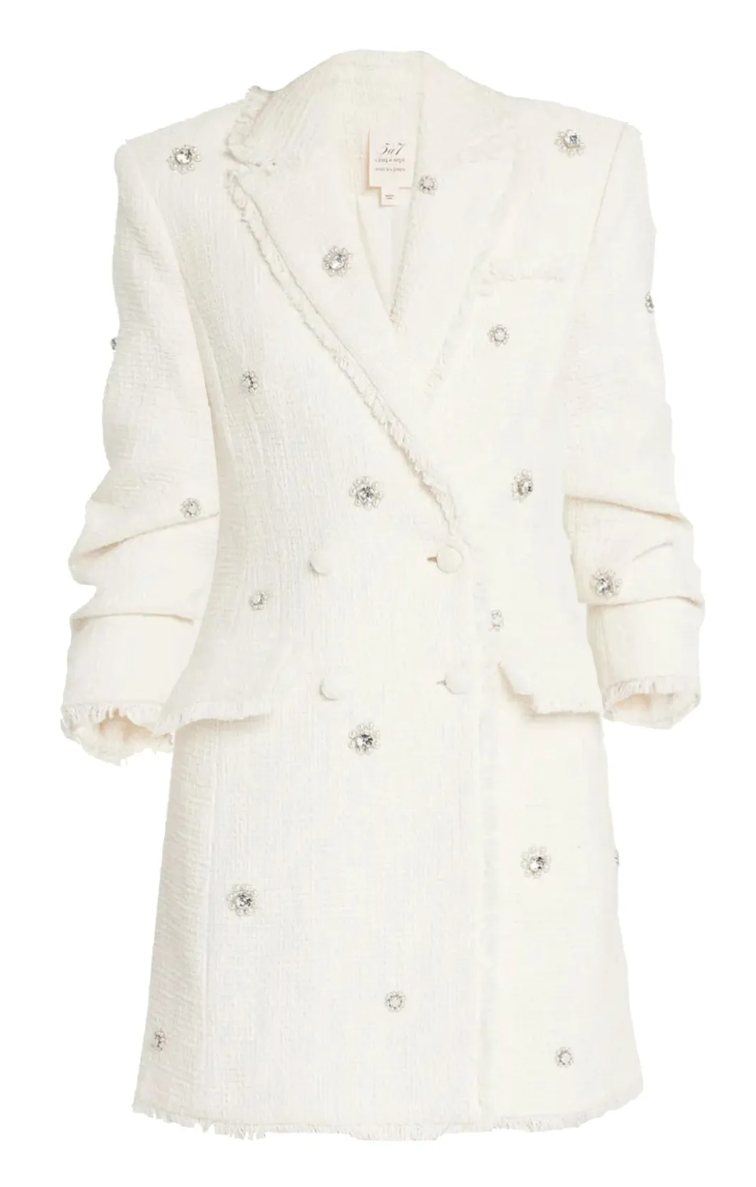 Mini<Cinq à Sept Pearl Embellished Double Breasted Joel Dress Gardenia