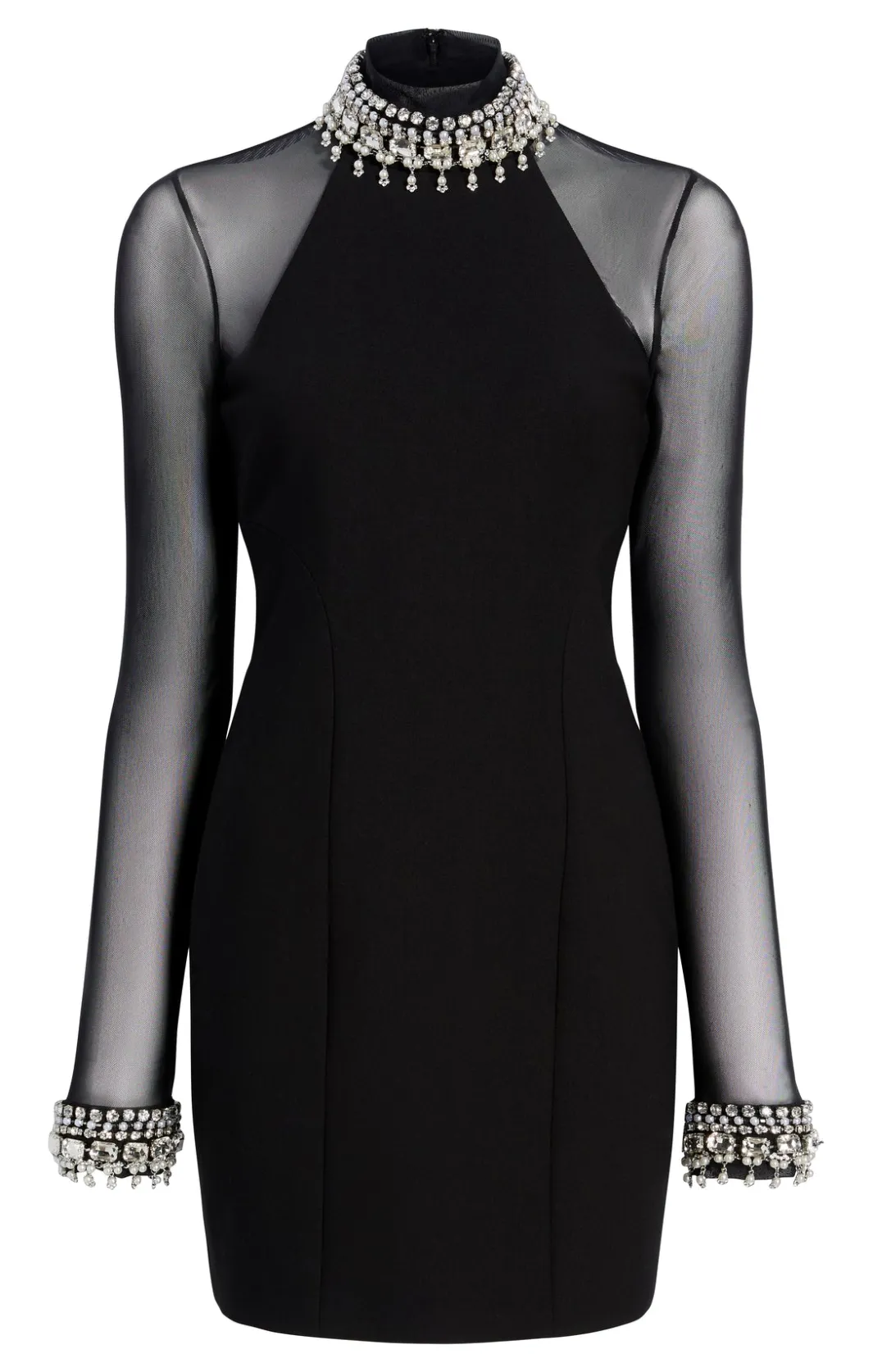 Mini | Cocktail & Evening<Cinq à Sept Pearl Trim Loretta Dress Black/Silver