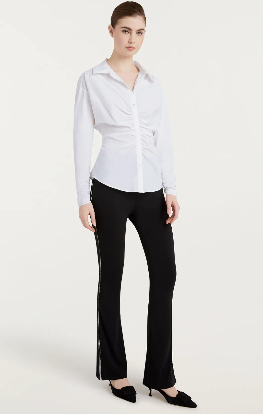 Long Sleeve Tops<Cinq à Sept Poplin Arden Top White