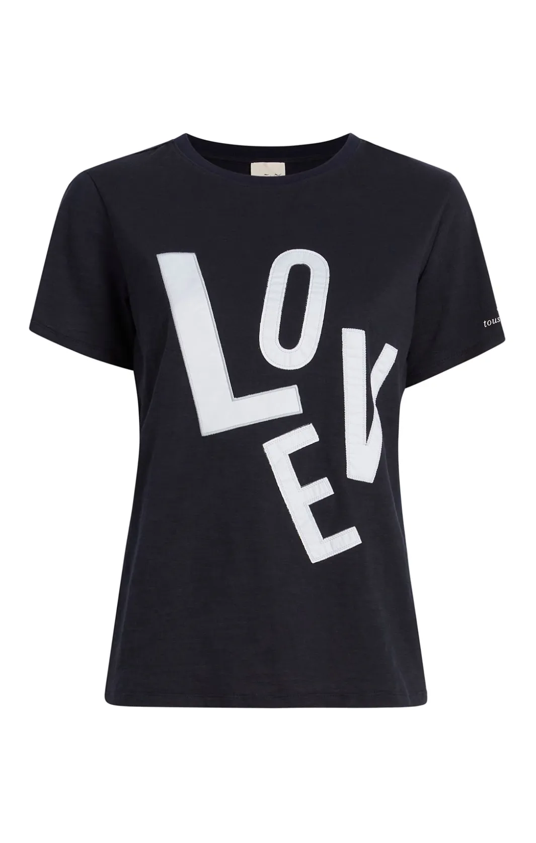Tees & Pullovers<Cinq à Sept Poplin Spell Love Tee Navy/white
