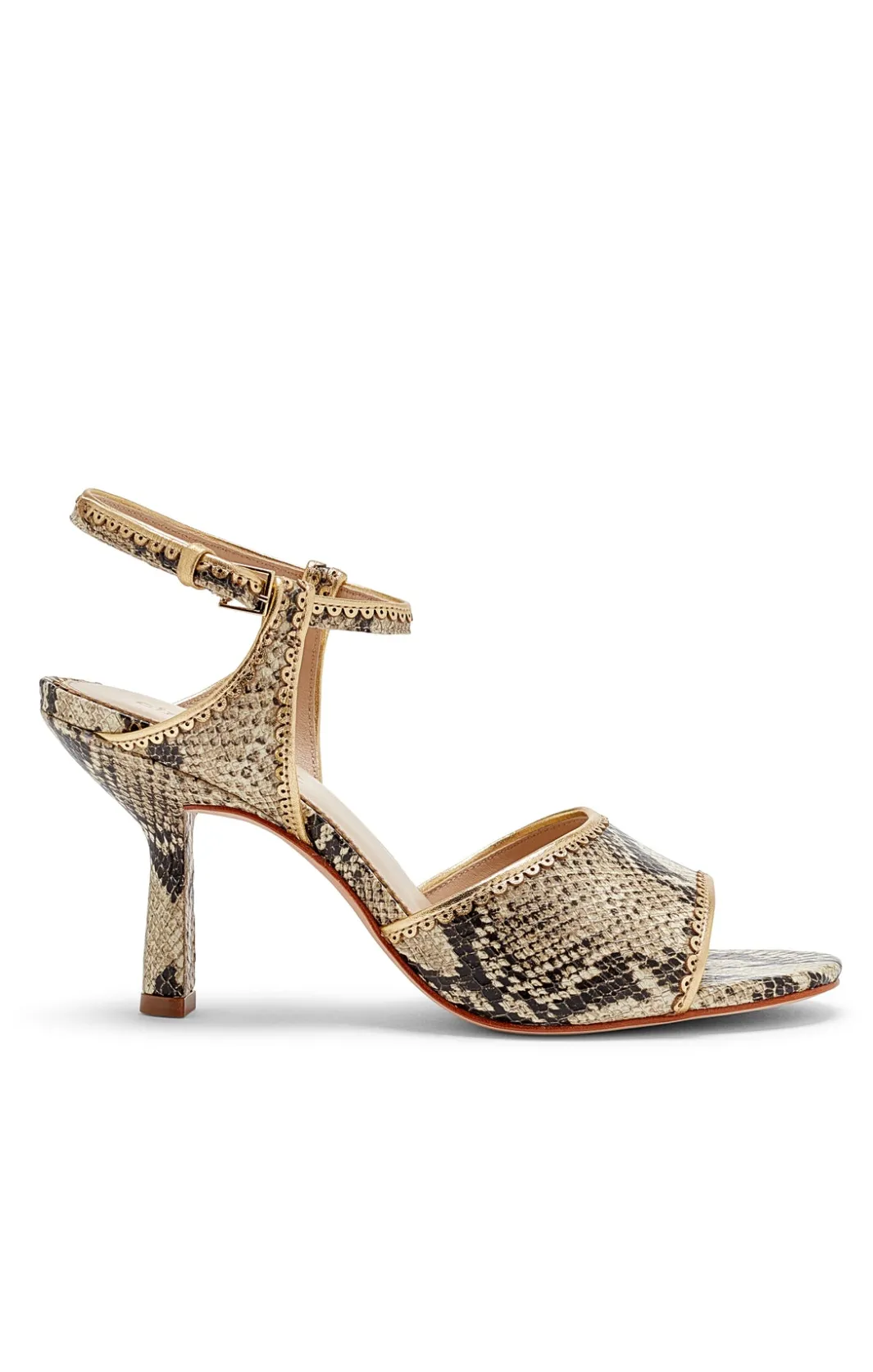 Shoes<Cinq à Sept Rebecca Ankle Strap Sandal NaturalMulti/Gold