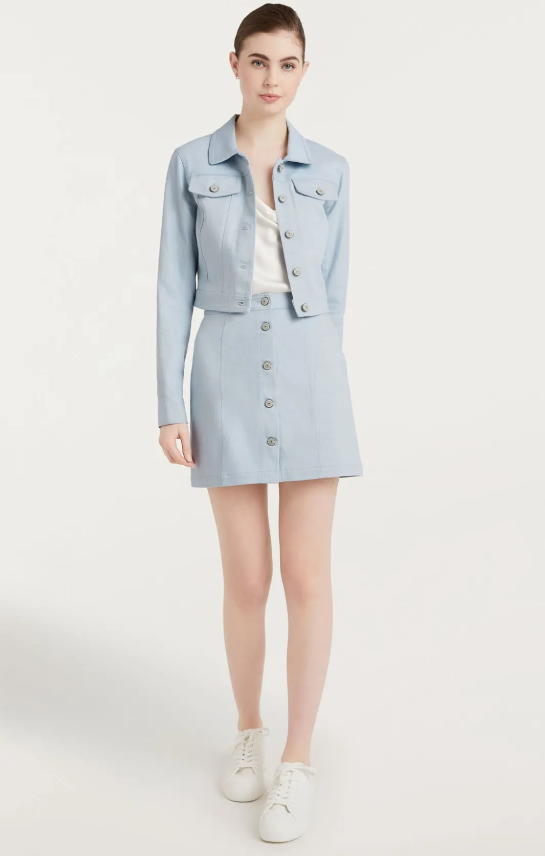 Jackets | Denim<Cinq à Sept Regina Jacket BabyBlue