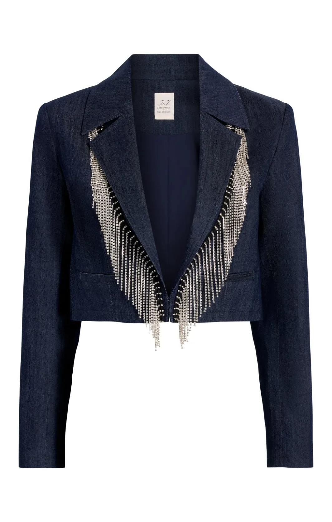 Denim<Cinq à Sept Rhinestone Dara Jacket Indigo