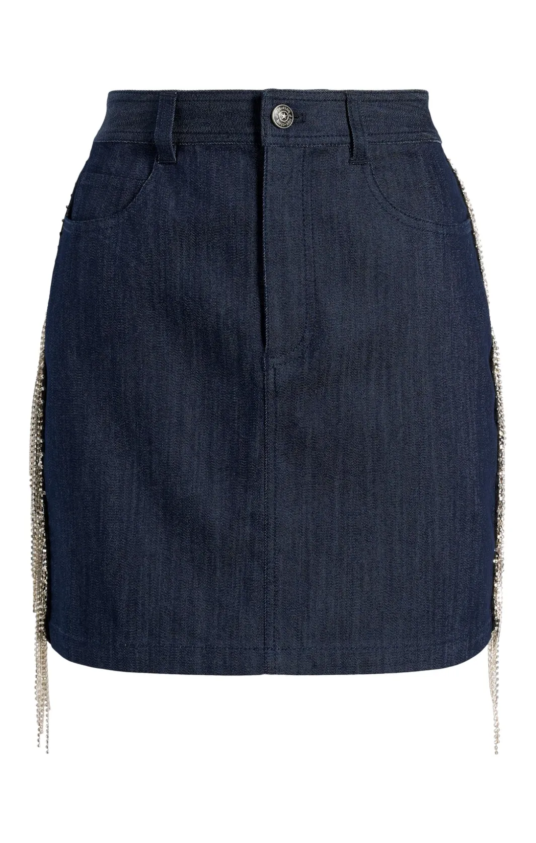 Denim | Skirts<Cinq à Sept Rhinestone Dara Skirt Indigo