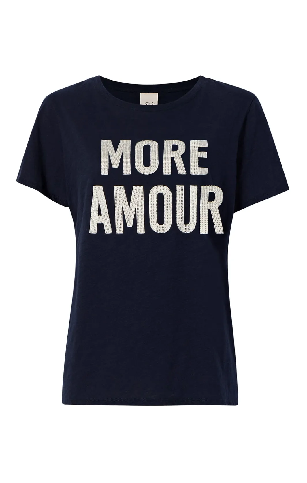 Tees & Pullovers<Cinq à Sept Rhinestone More Amour Tee Navy/White