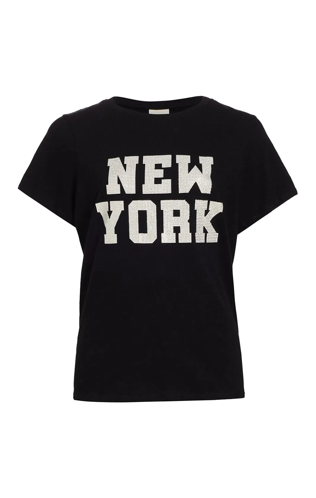 Tees & Pullovers<Cinq à Sept Rhinestone Paris New York Tee Black/white