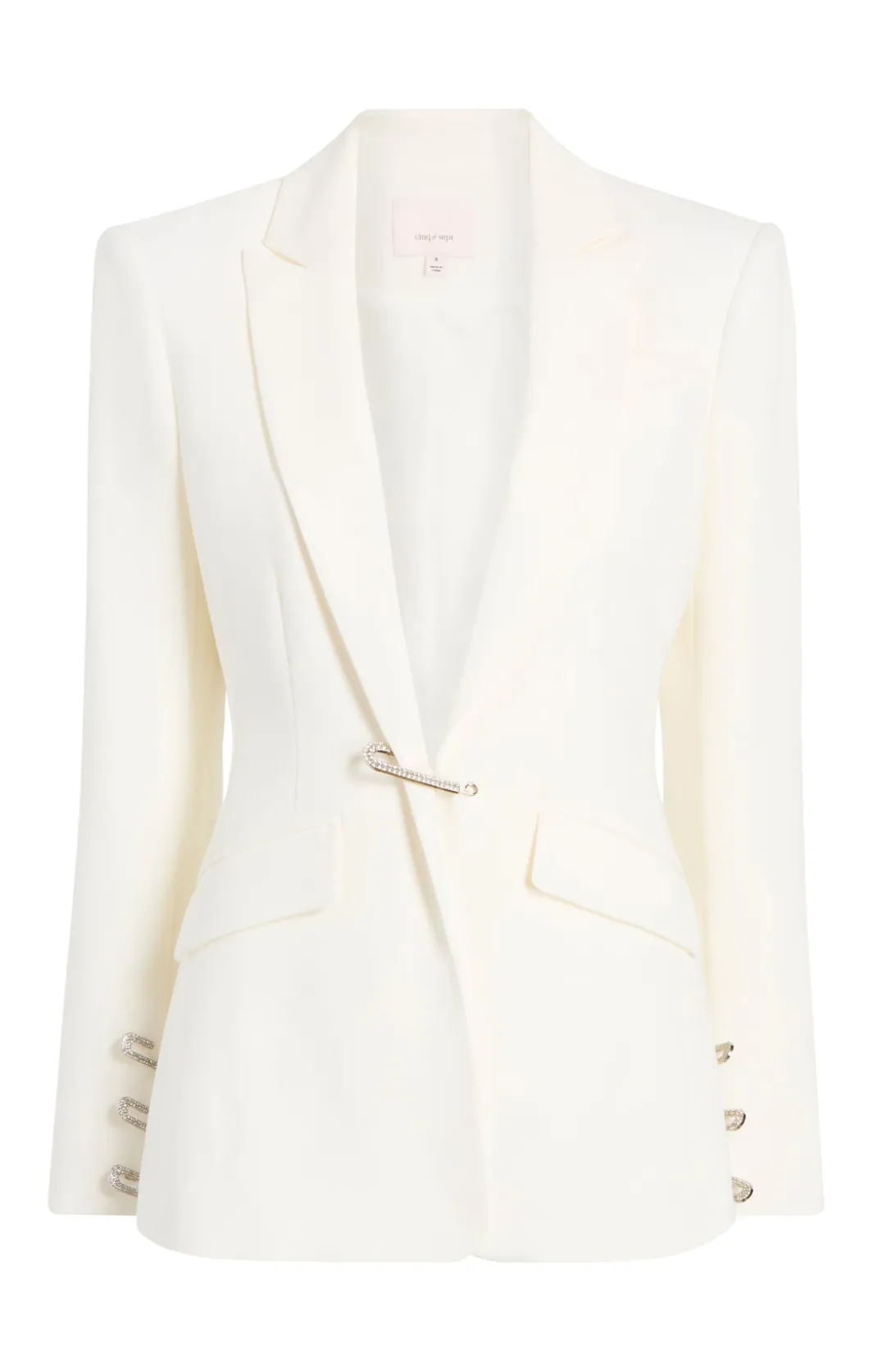 Blazers<Cinq à Sept Rhinestone Pin Cheyenne Blazer Ivory