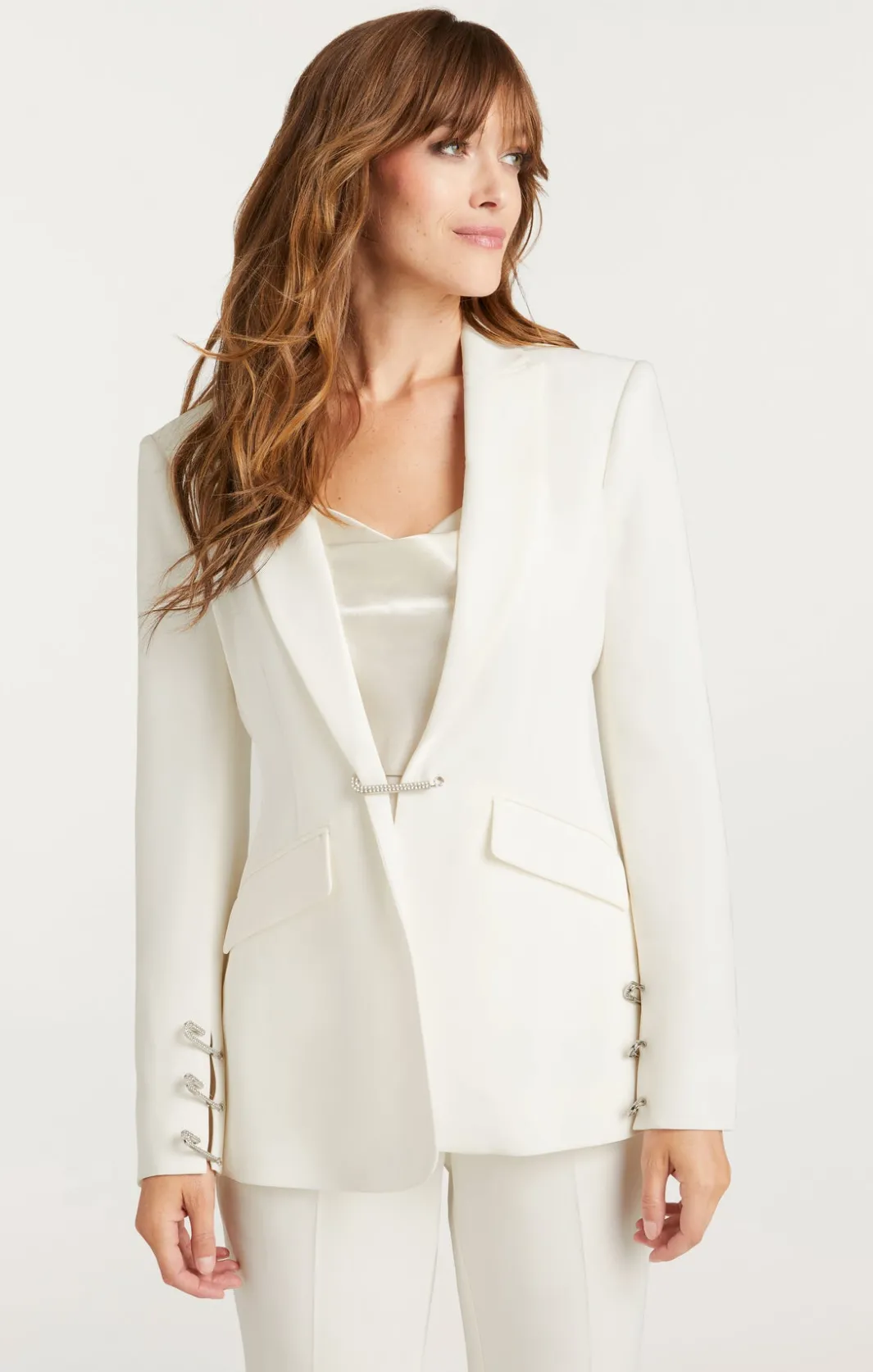 Blazers<Cinq à Sept Rhinestone Pin Cheyenne Blazer Ivory