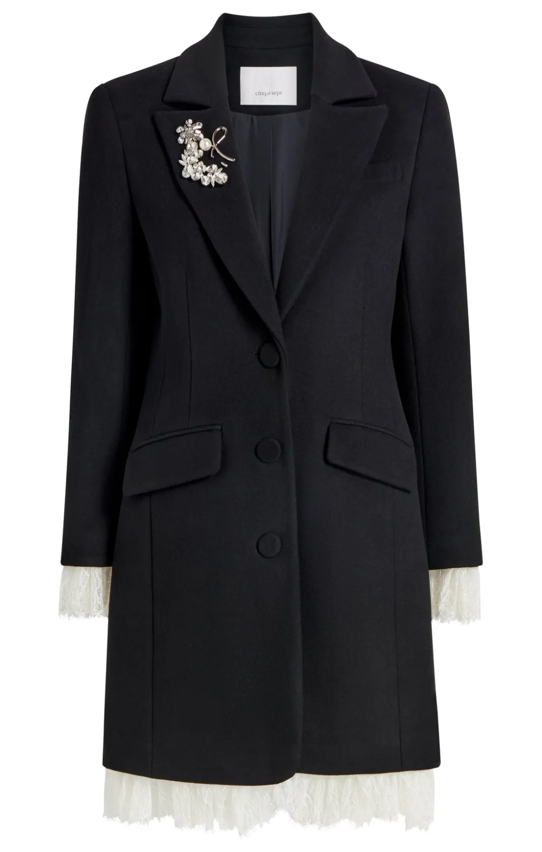 Outerwear<Cinq à Sept Roxie Coat Black/ivory