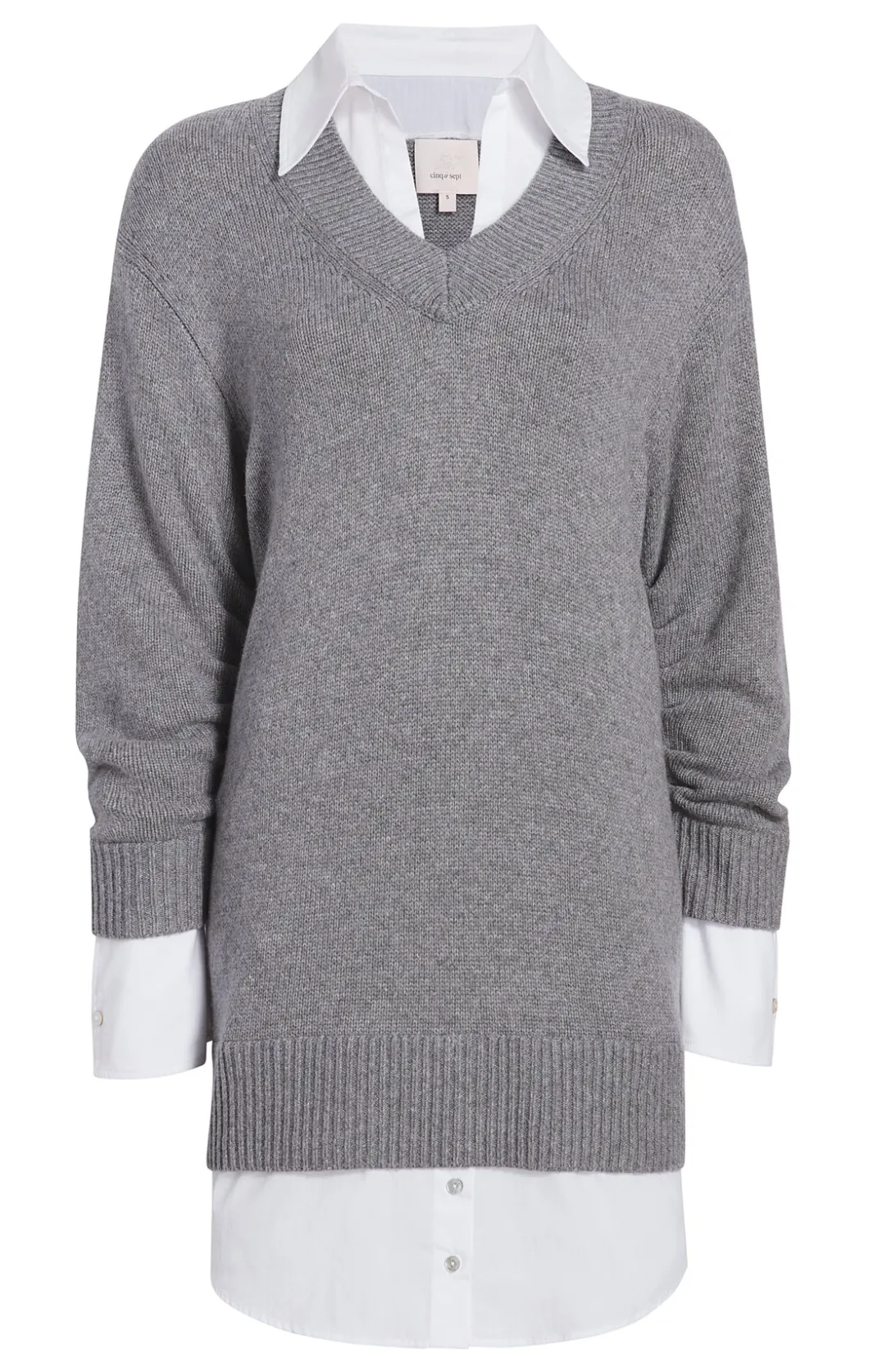 Mini | Sweaters & Knits<Cinq à Sept Santina Dress HeatherGrey/White