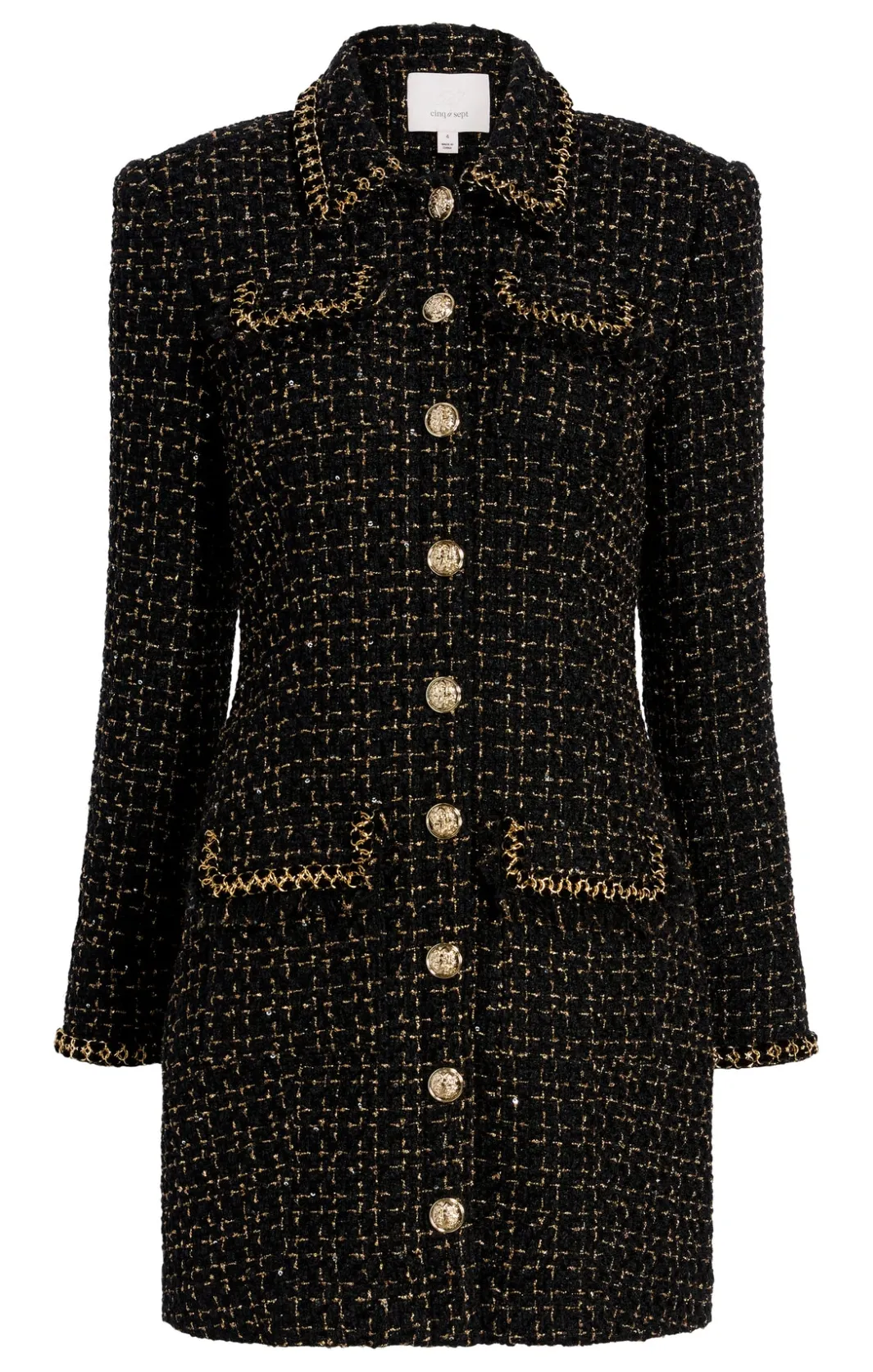 Mini<Cinq à Sept Sasha Dress Black/Gold