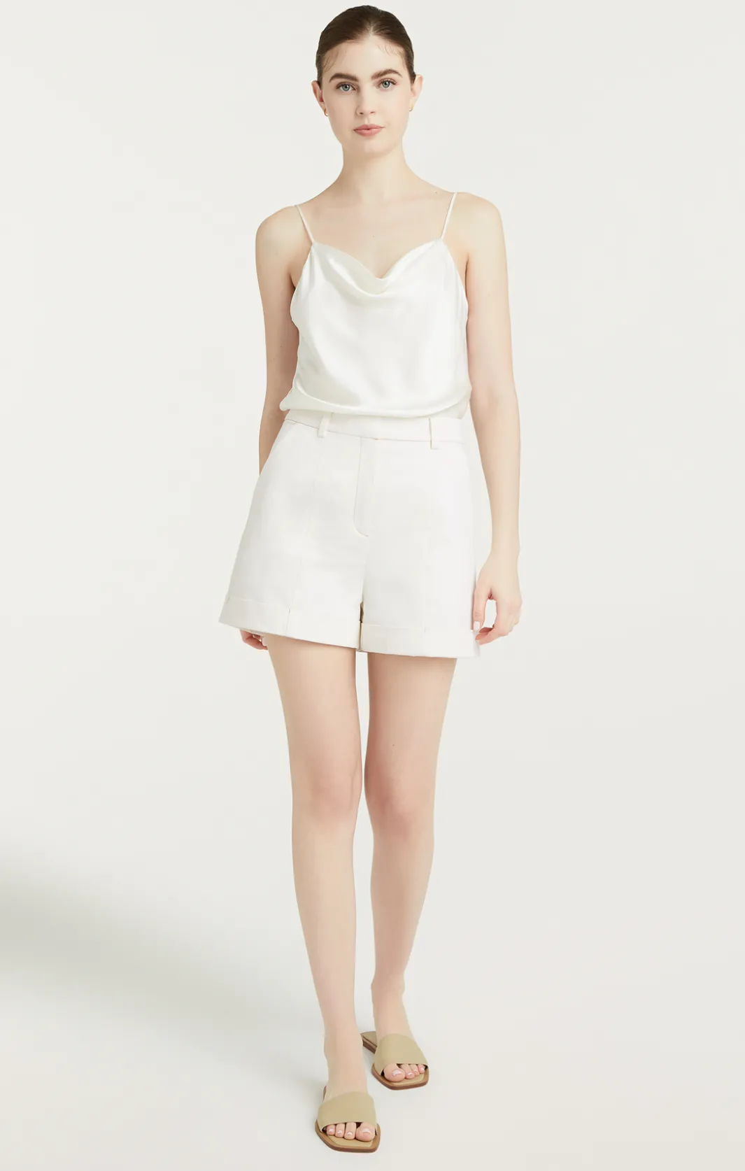 Shorts<Cinq à Sept Sateen Galena Short White