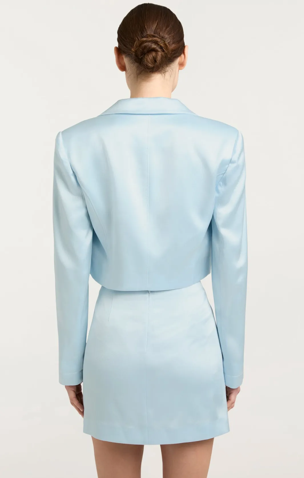 Jackets<Cinq à Sept Satin Ida Jacket GlacialBlue