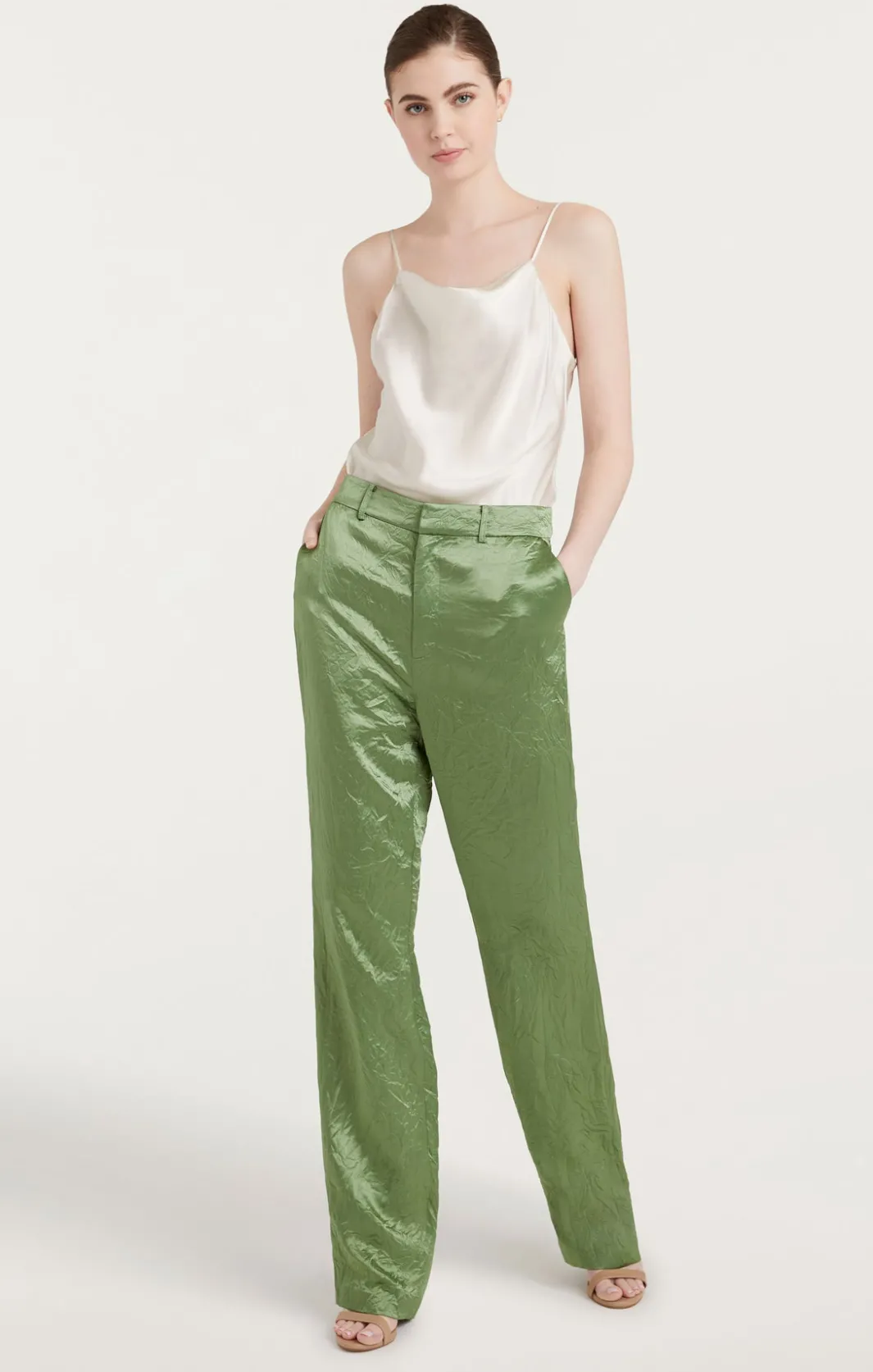 Pants<Cinq à Sept Satin Kasid Pant Bonsai