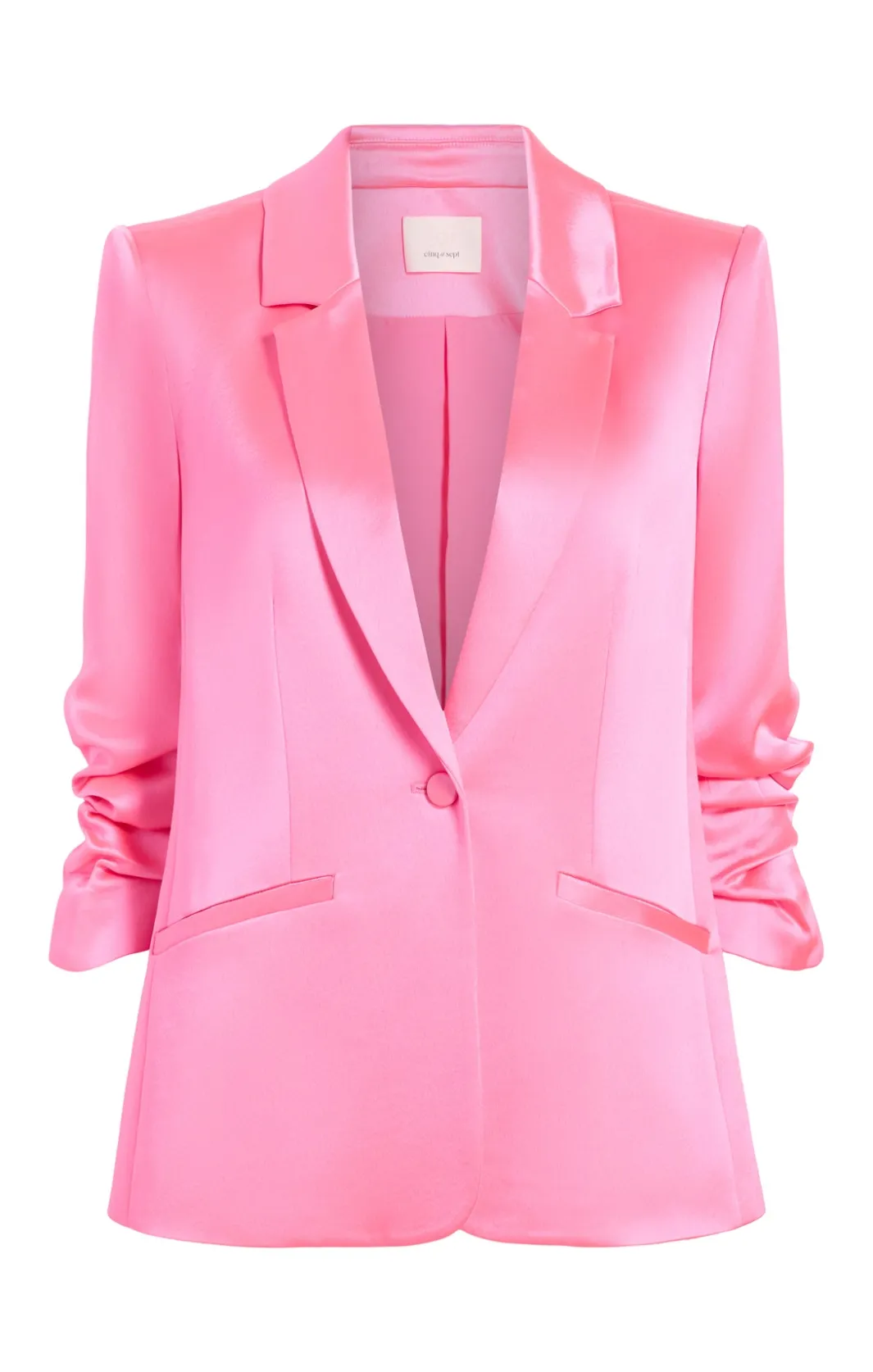 Blazers | Jackets<Cinq à Sept Satin Kylie Blazer ElectricPink