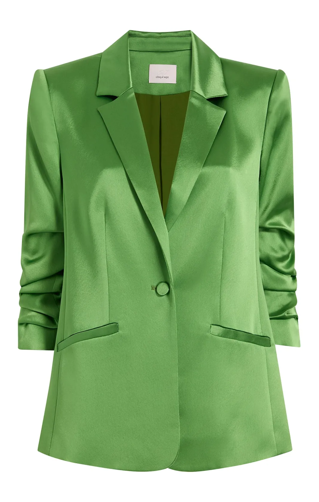 Jackets<Cinq à Sept Satin Kylie Blazer Grass