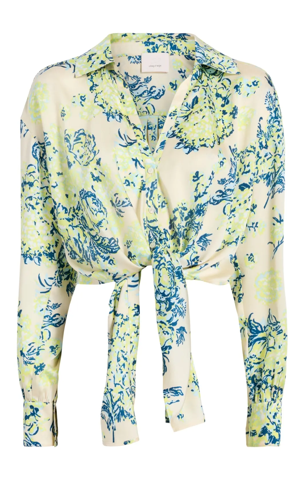 Long Sleeve Tops<Cinq à Sept Seaside Bouquet Marianna Top LightPlasterMulti