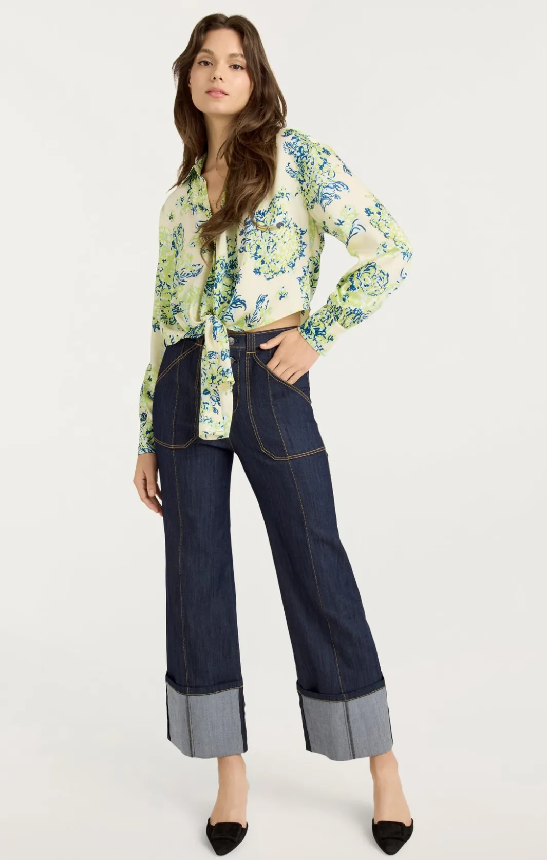 Long Sleeve Tops<Cinq à Sept Seaside Bouquet Marianna Top LightPlasterMulti
