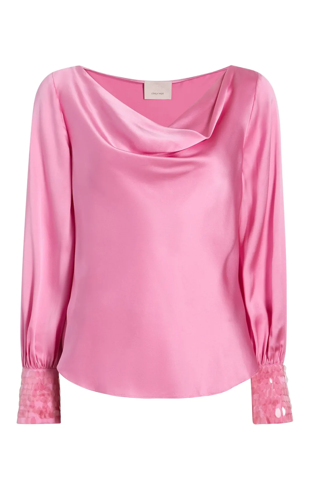 Long Sleeve Tops<Cinq à Sept Sequin Cuff Taylee Top Primrose