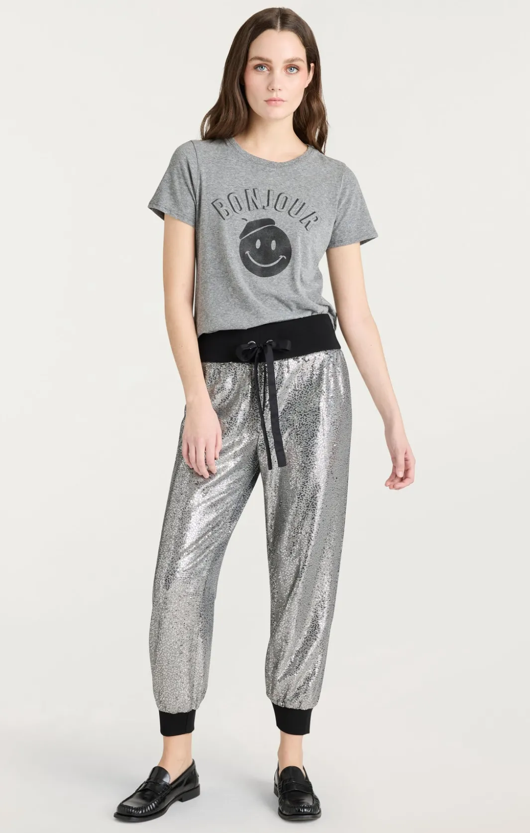 Pants<Cinq à Sept Sequin Giles Pant Silver