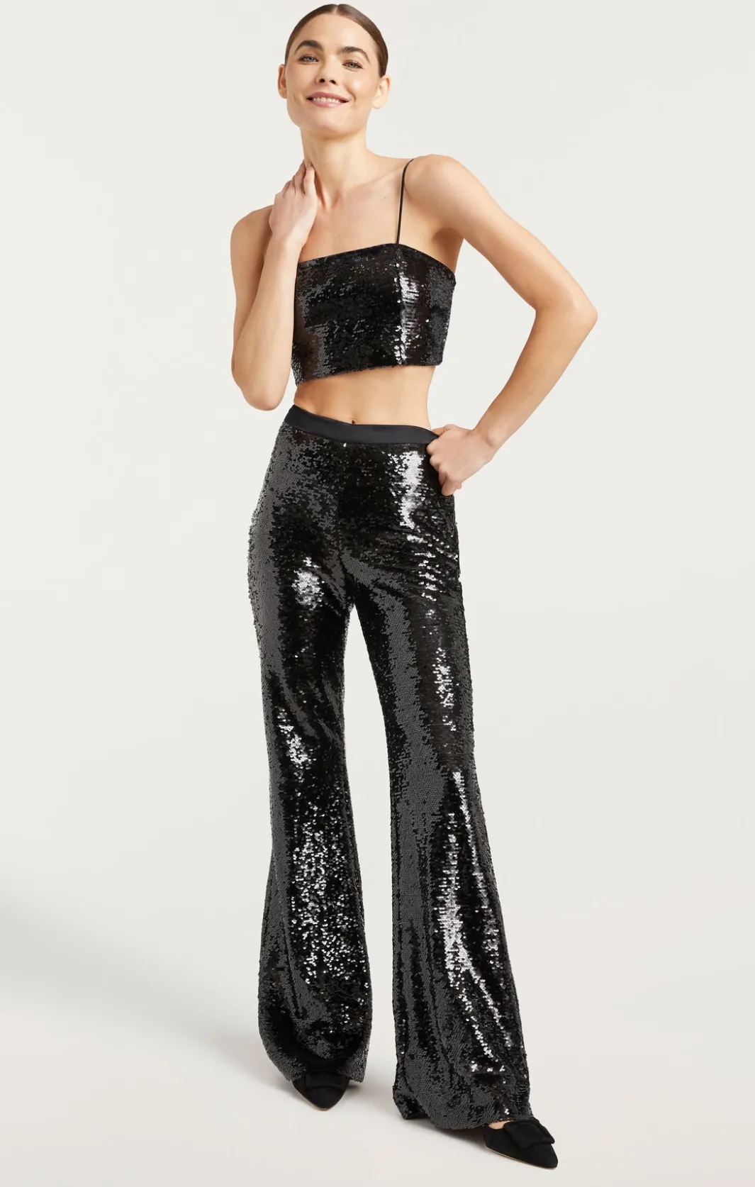 Tank Tops & Camisoles<Cinq à Sept Sequin Nikki Top Black