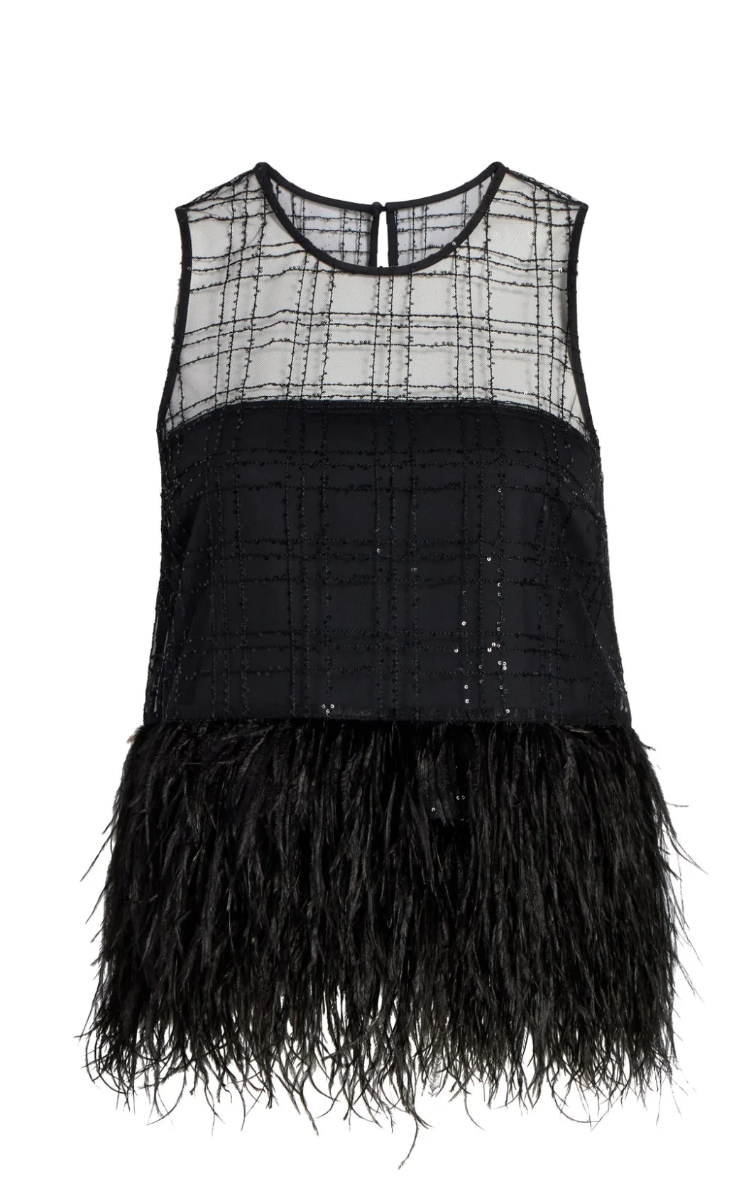 Tank Tops & Camisoles<Cinq à Sept Sequin Plaid Charisse Top Black