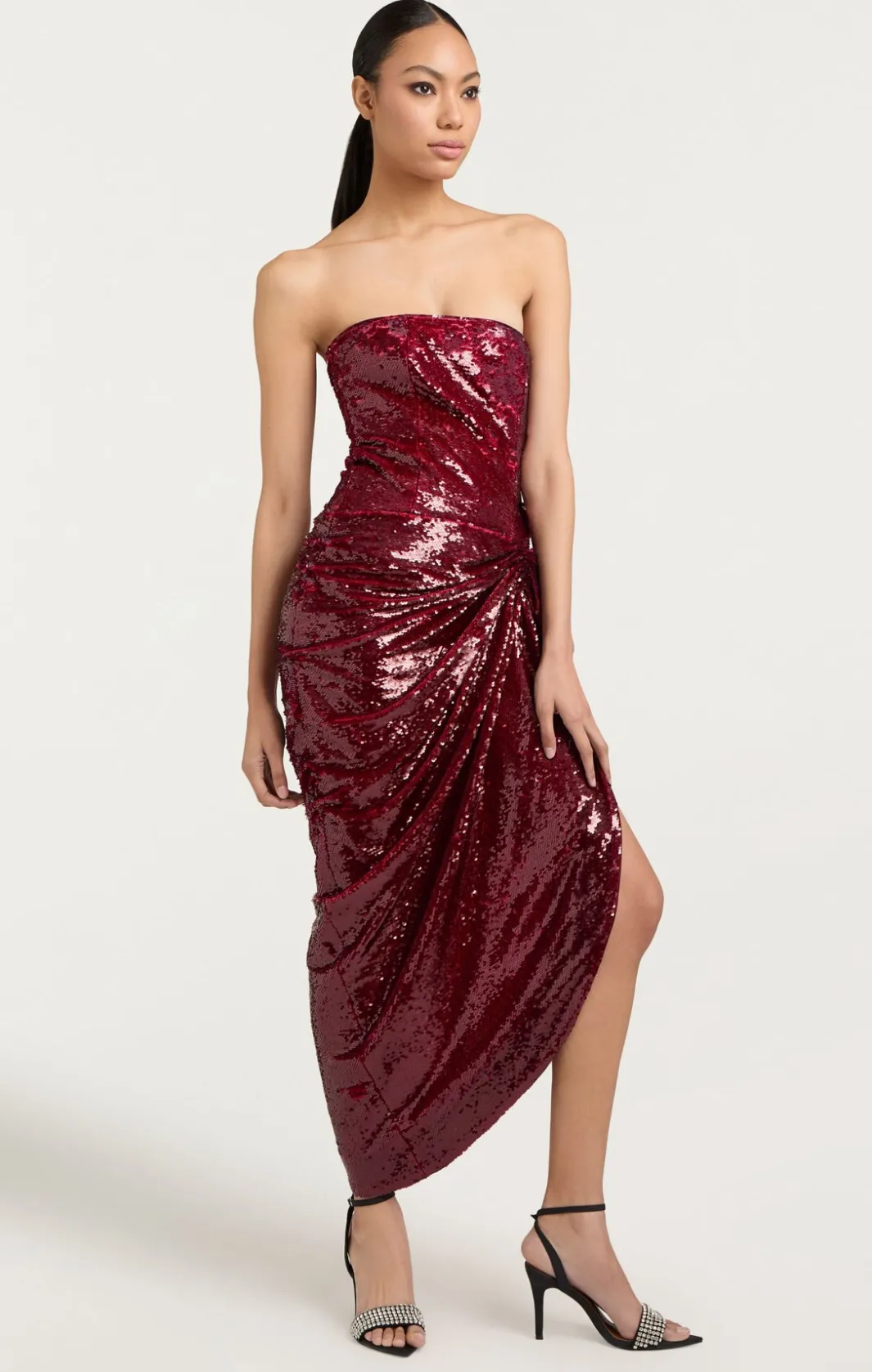 Midi | Cocktail & Evening<Cinq à Sept Shea Dress Oxblood