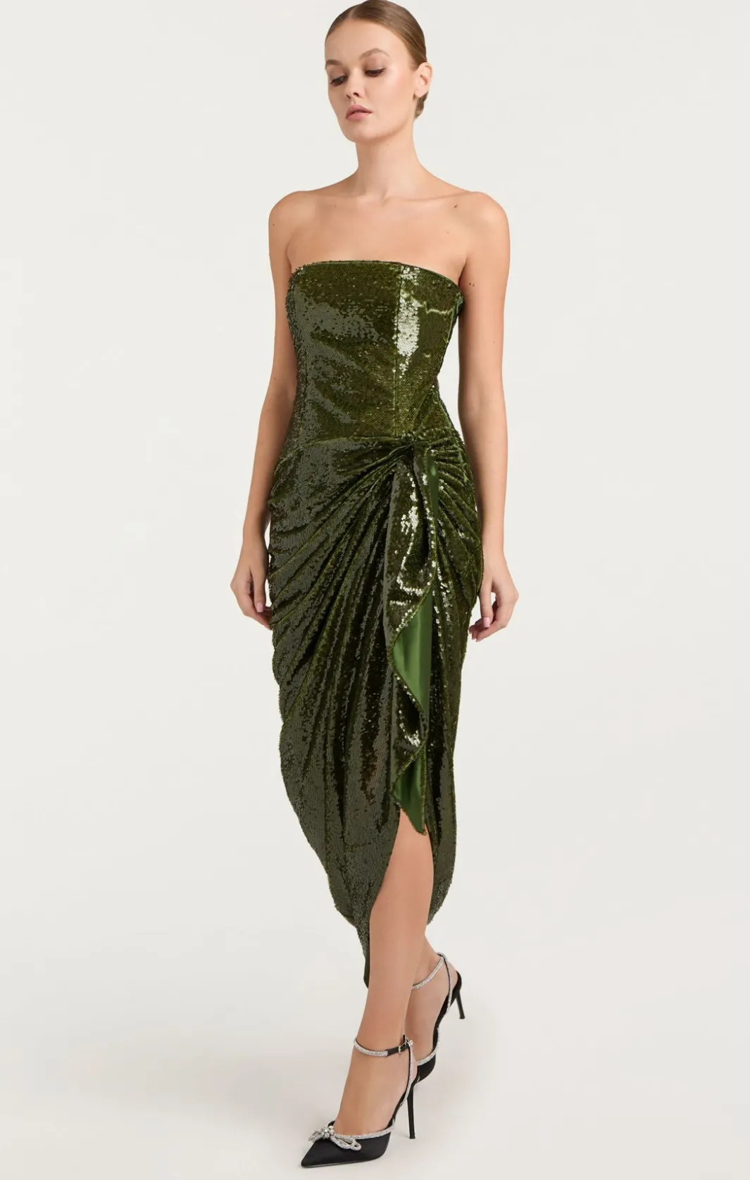 Midi | Cocktail & Evening<Cinq à Sept Shea Dress Seaweed