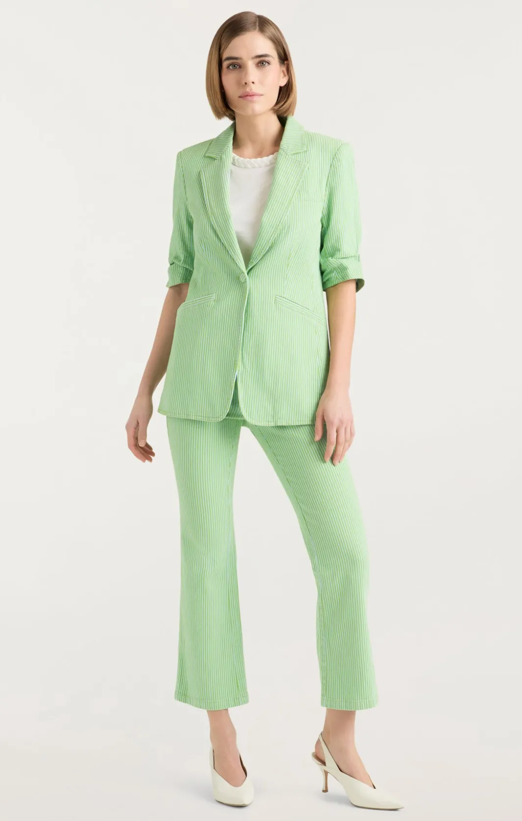 Blazers | Denim<Cinq à Sept Short Sleeve Khloe Blazer LushMeadow/Skylight