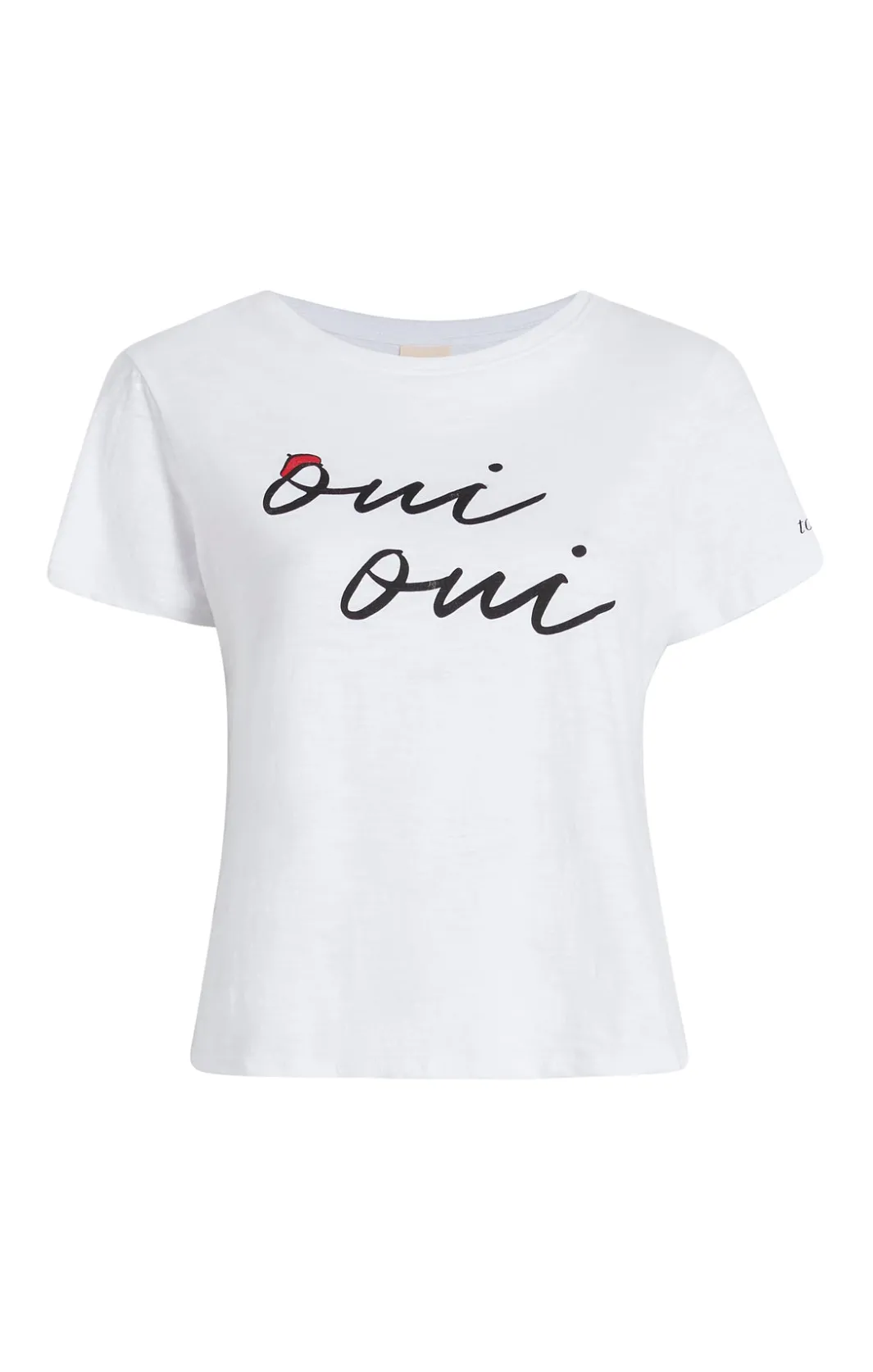 Tees & Pullovers<Cinq à Sept Shrunken Oui Oui Tee White/black